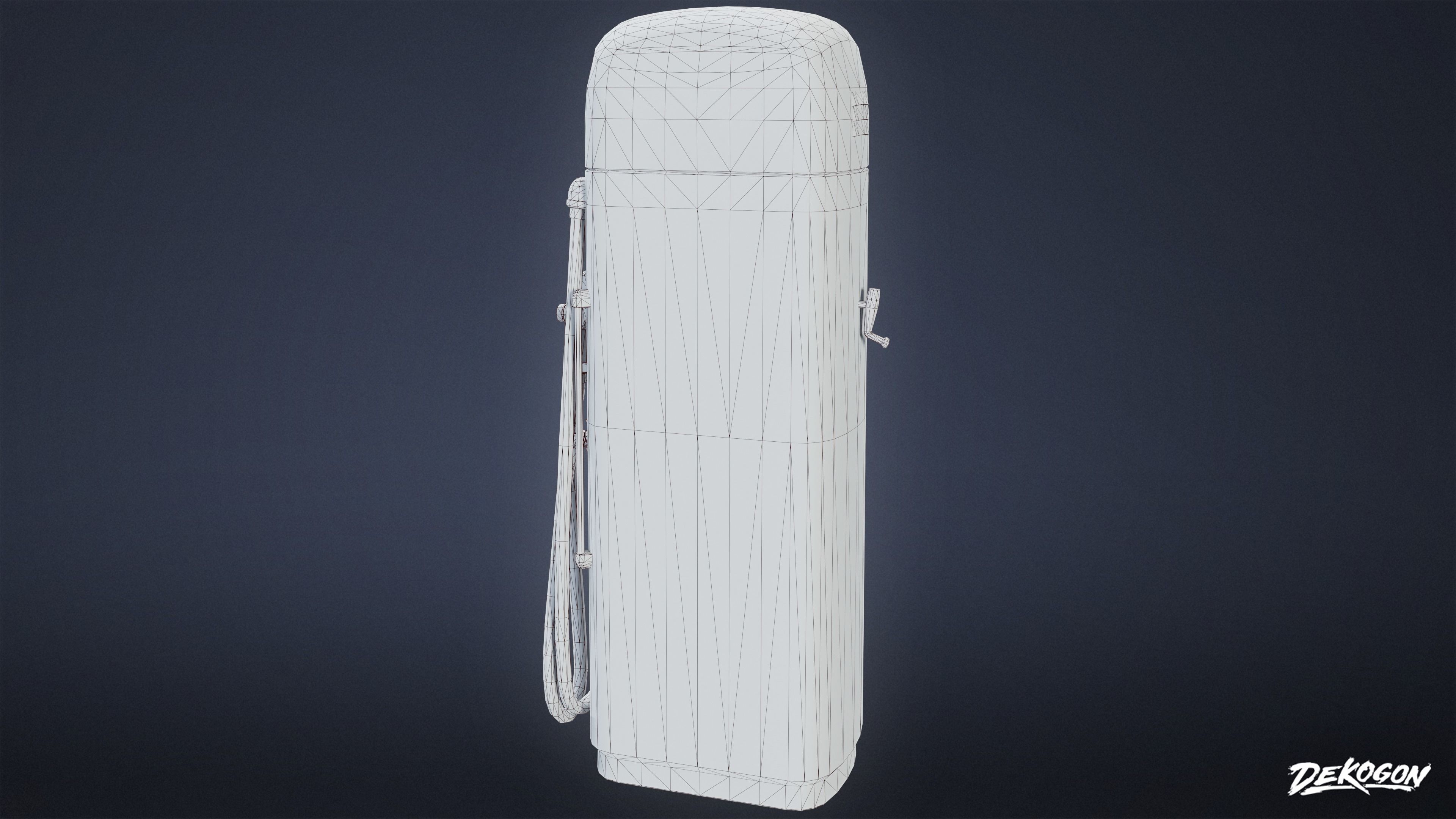 ATTIC - Old Gas Pump 01 - LOW POLY Low-poly 3D model_10