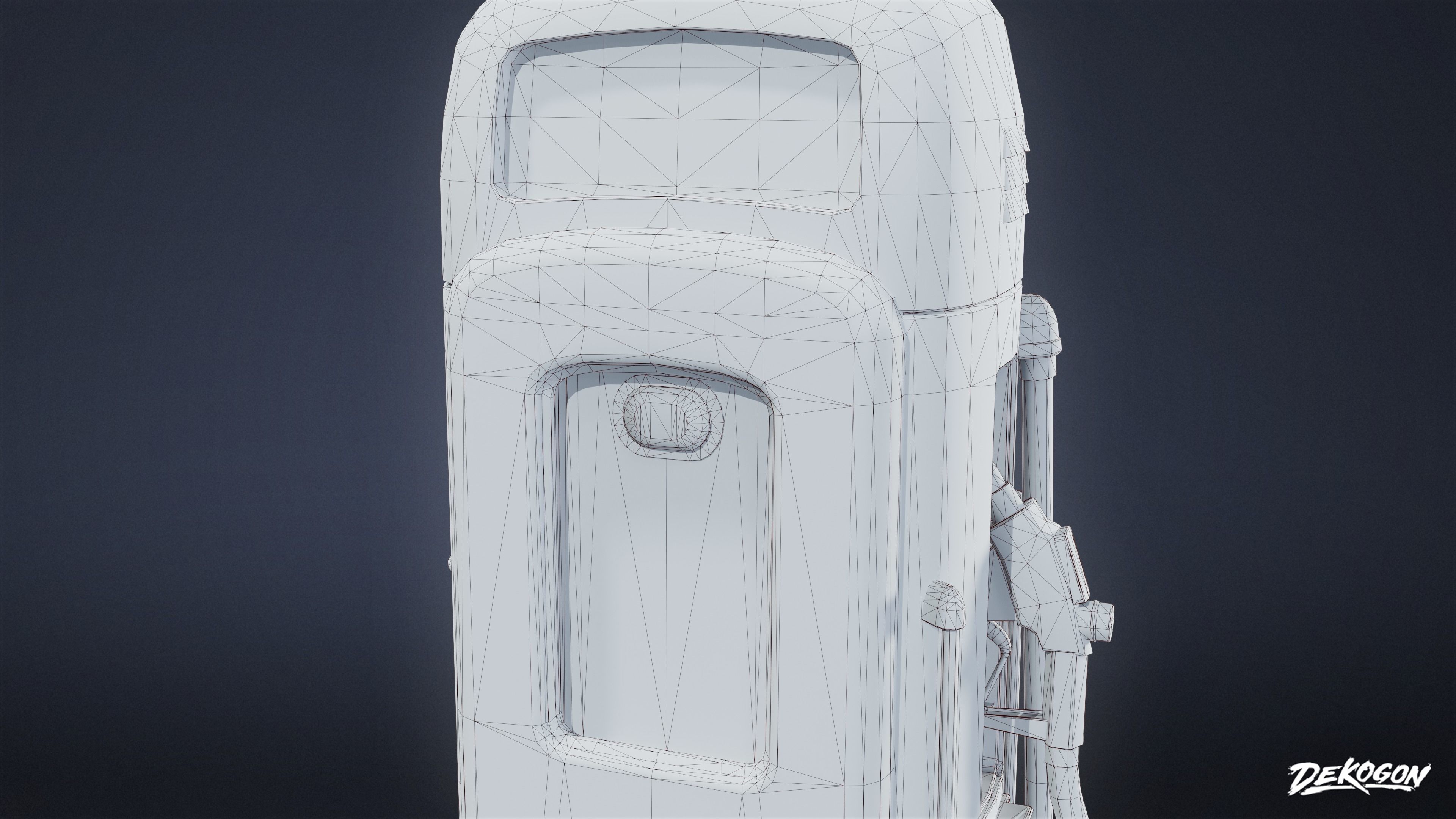 ATTIC - Old Gas Pump 01 - LOW POLY Low-poly 3D model_8