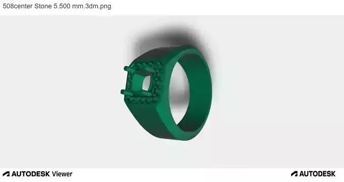 Men Ring with an Asscher Cut Center Stone