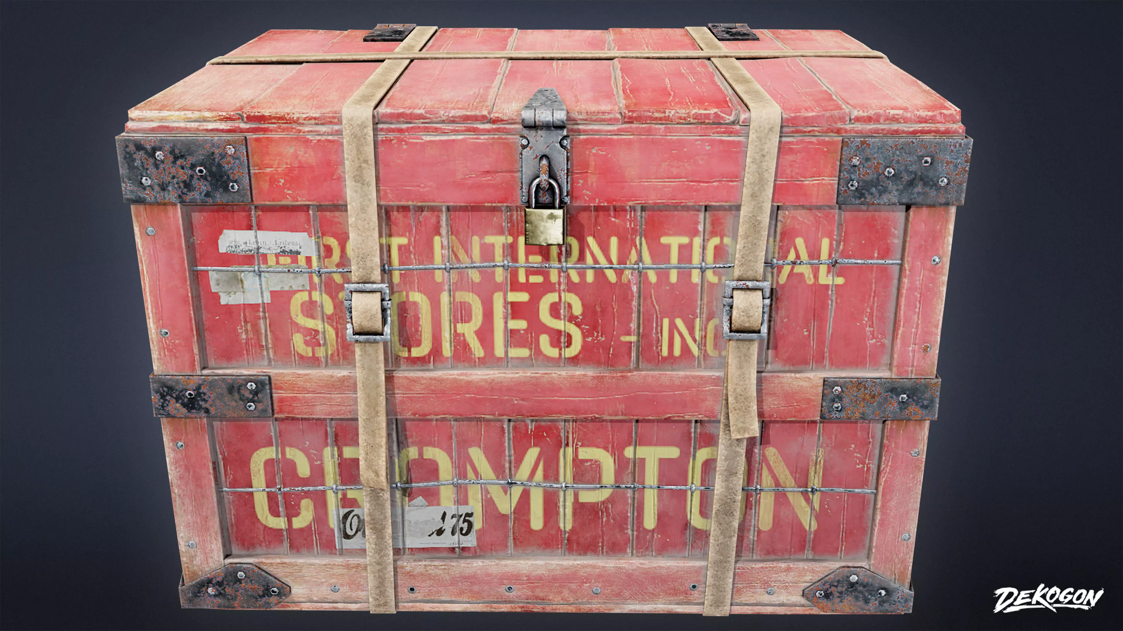 ATTIC - Old Shipping Crate 02 - LOW POLY Low-poly 3D model_0