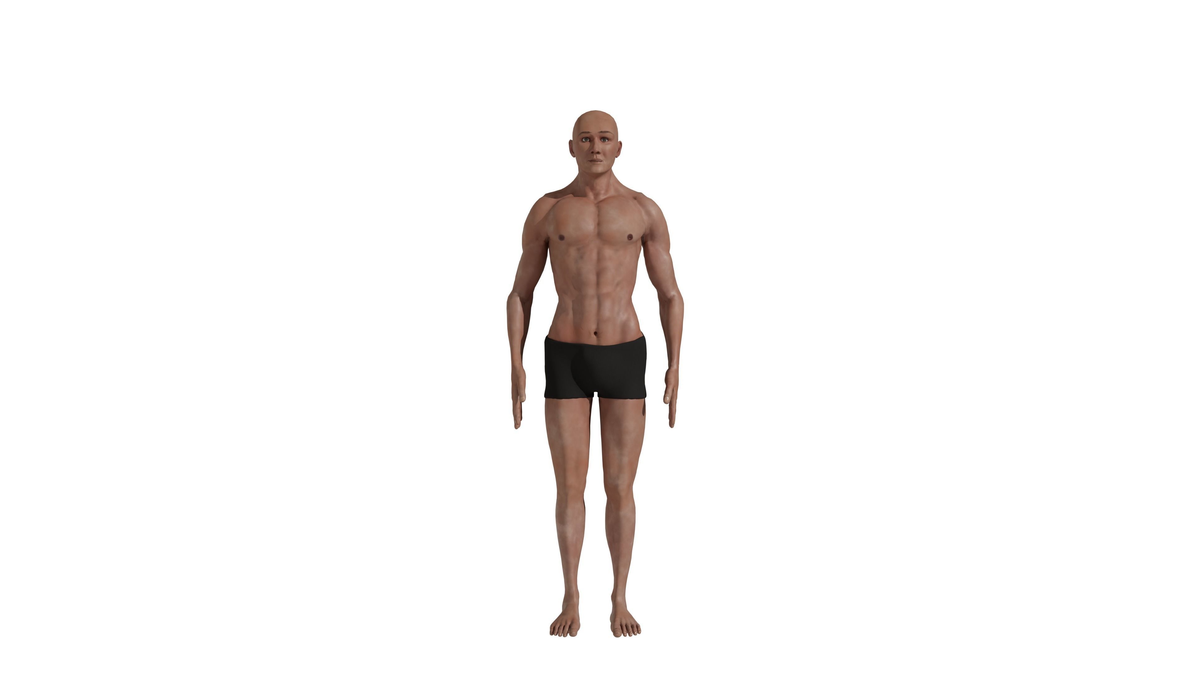 Human Model Low-poly 3D model_4