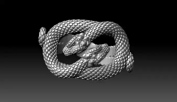 Pear Snake Ring 3D print model