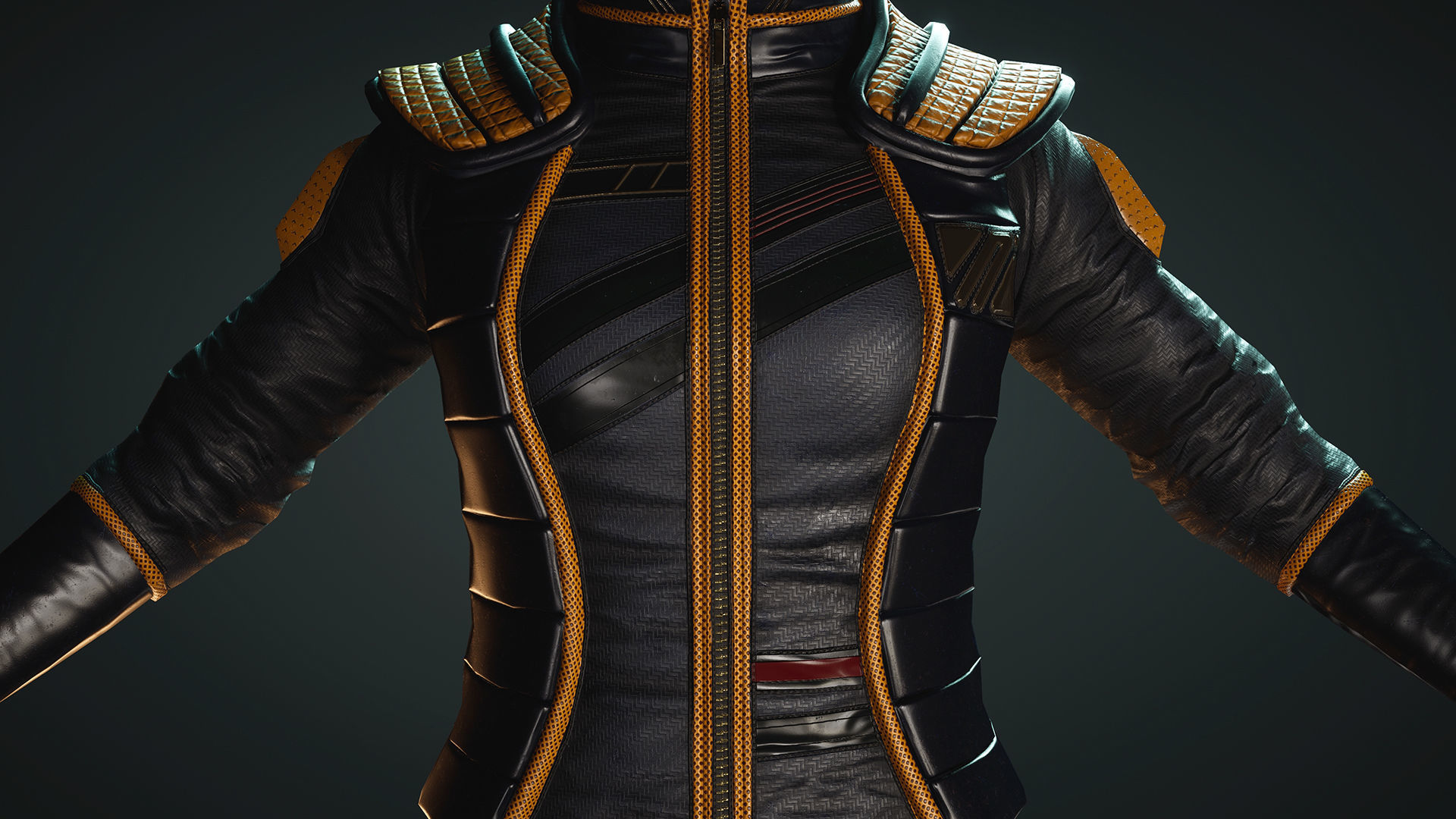 Sci-fi Girl Low-poly 3D model_20