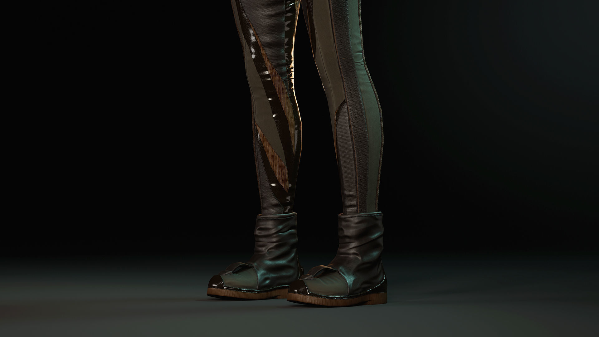 Sci-fi Girl Low-poly 3D model_22