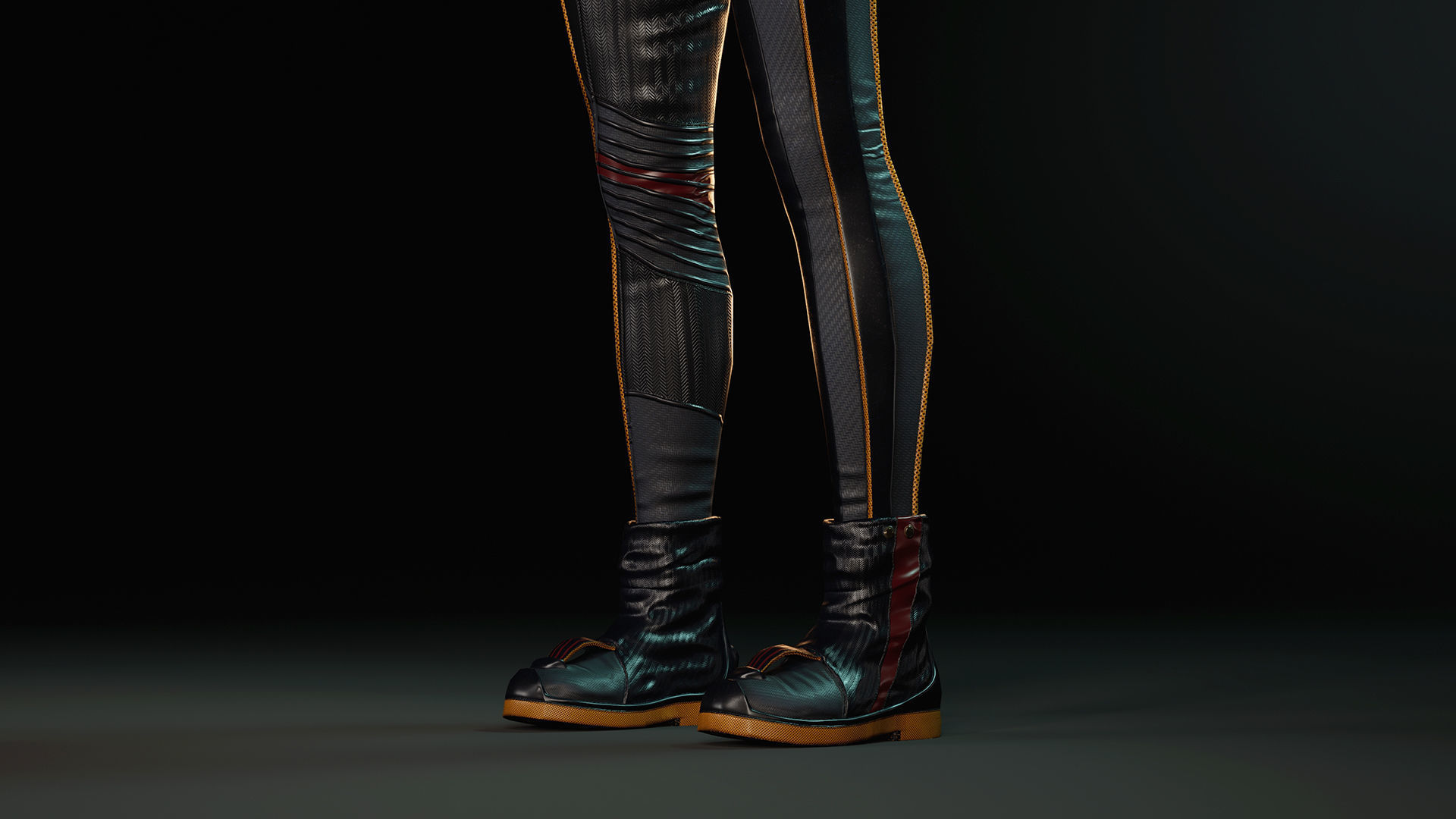 Sci-fi Girl Low-poly 3D model_23