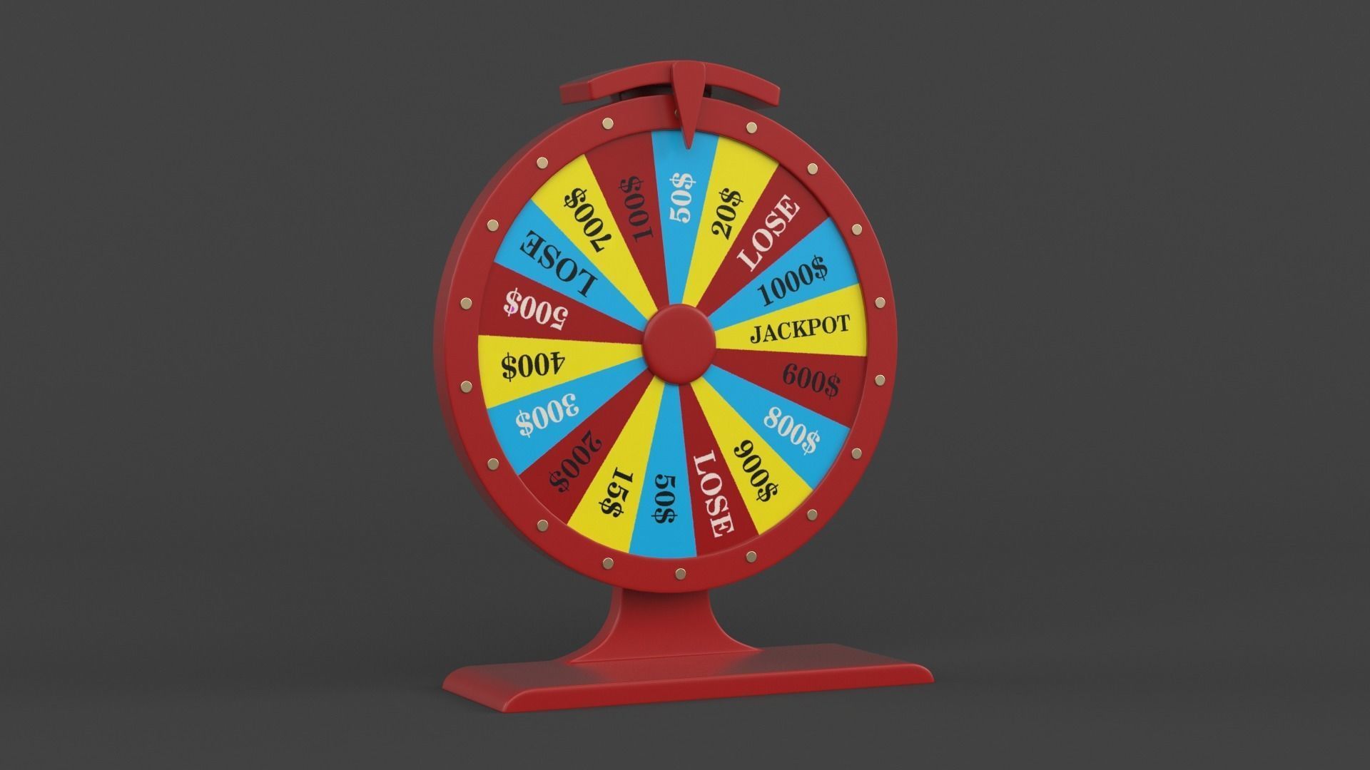 Wheel of Fortune 3D model_4