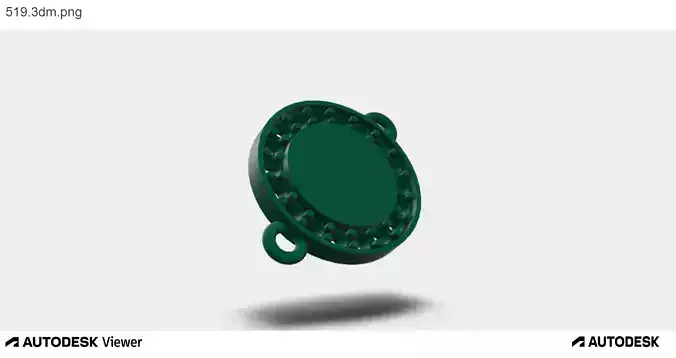 Bracelet Charm With Round Surrounding Diamonds