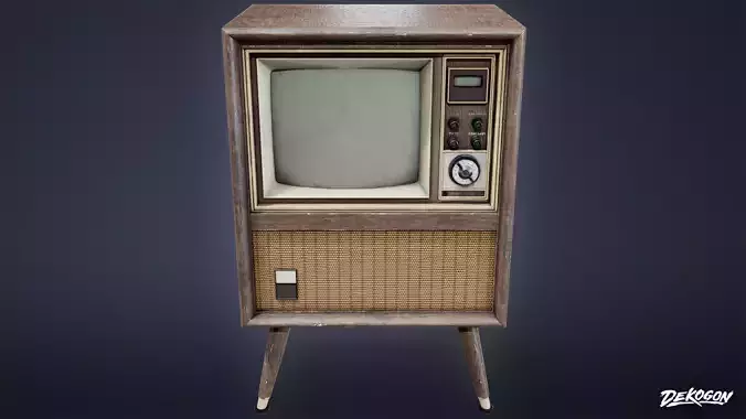 ATTIC - Old TV 01 - LOW POLY
