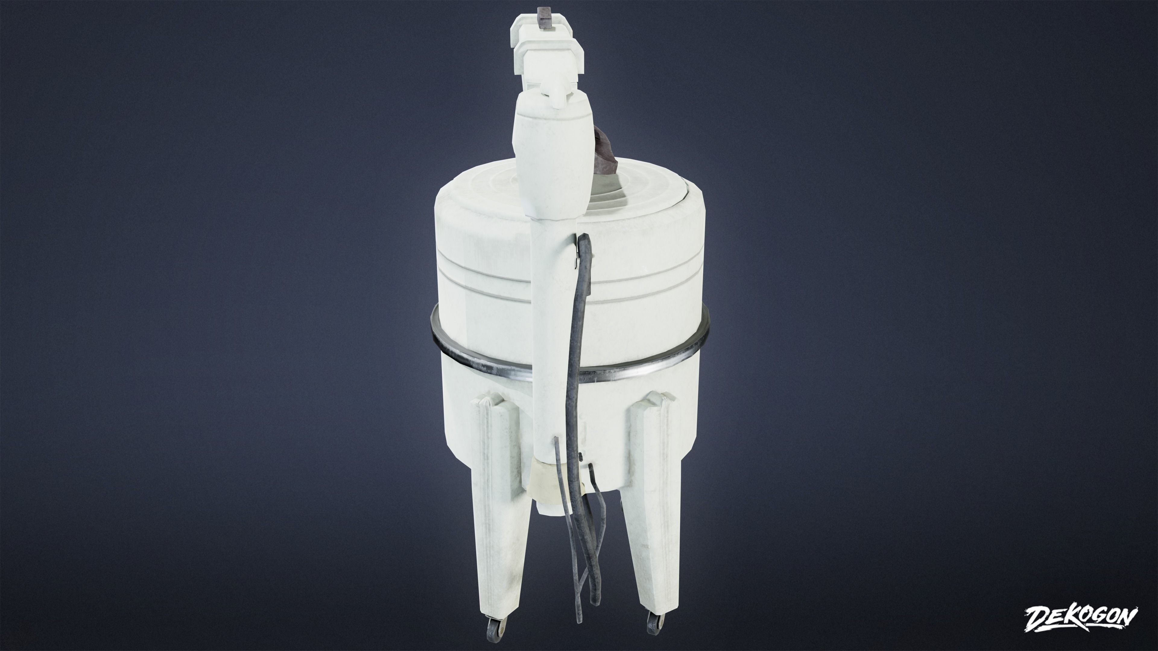 ATTIC - Old Washing Machine 01 - LOW POLY Low-poly 3D model_3