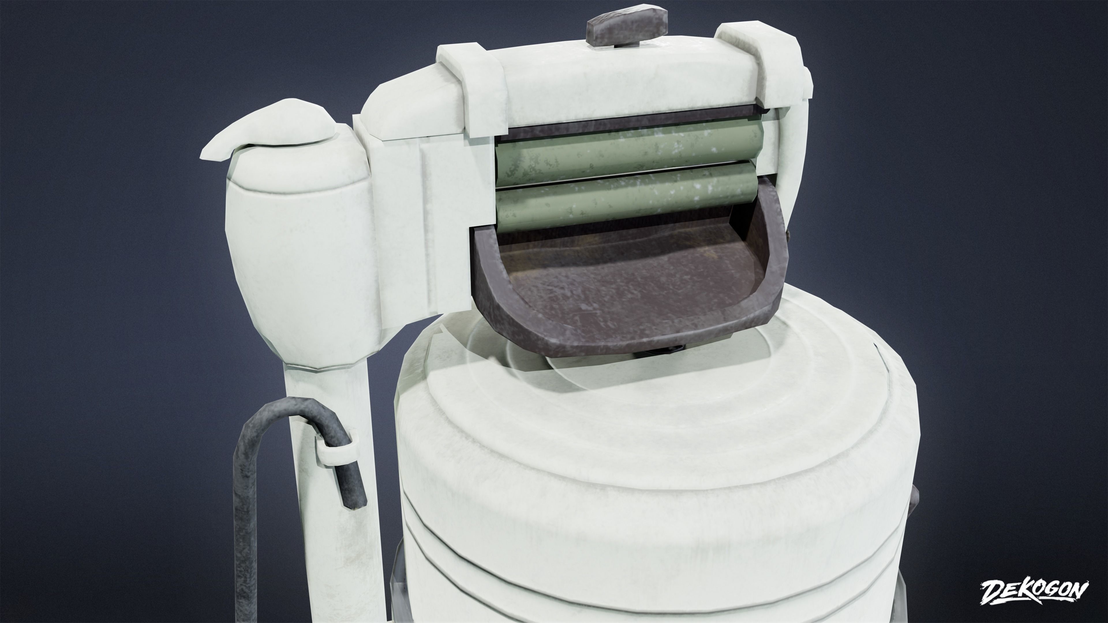 ATTIC - Old Washing Machine 01 - LOW POLY Low-poly 3D model_6