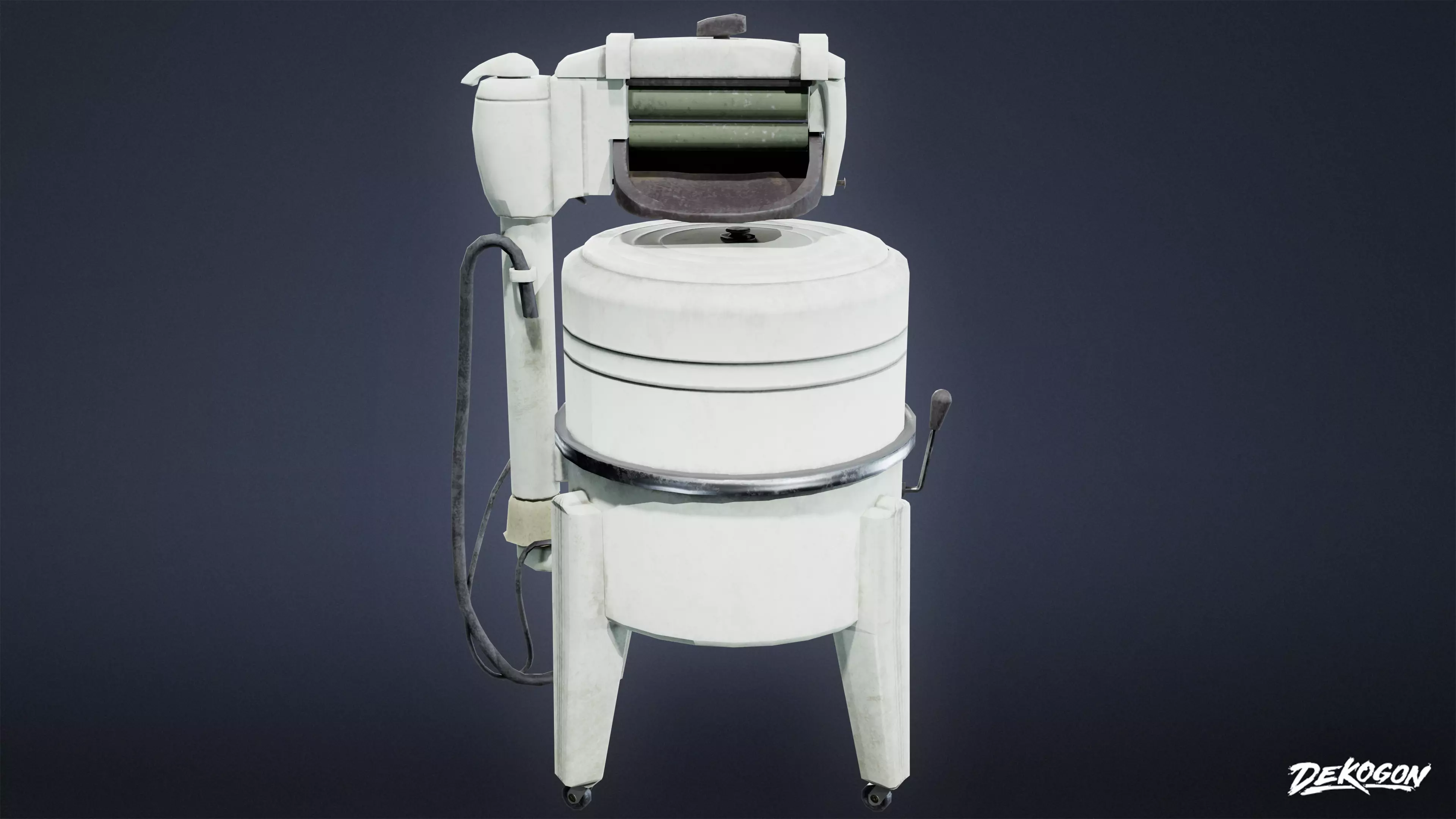 ATTIC - Old Washing Machine 01 - LOW POLY Low-poly 3D model_0