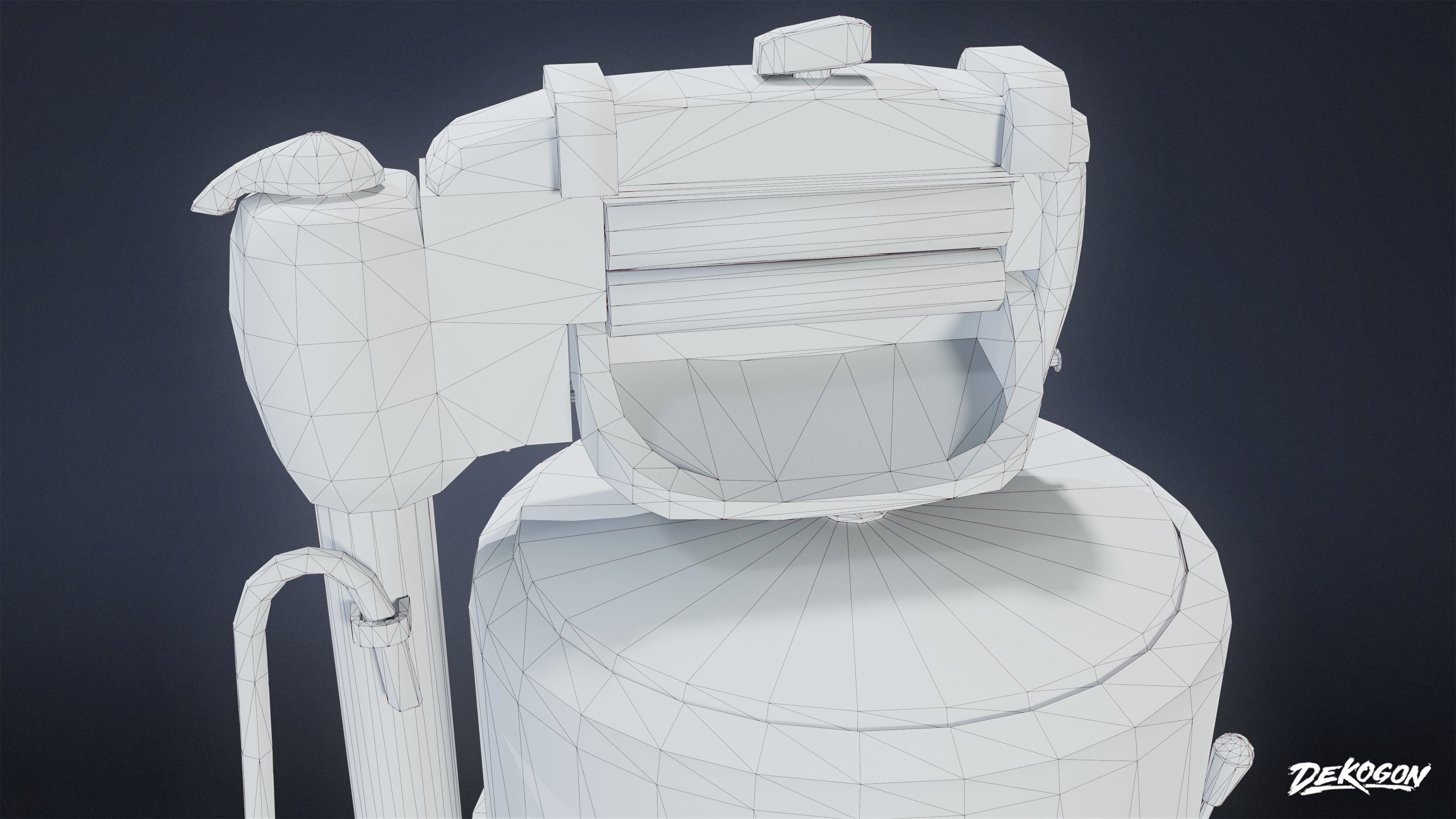 ATTIC - Old Washing Machine 01 - LOW POLY Low-poly 3D model_7