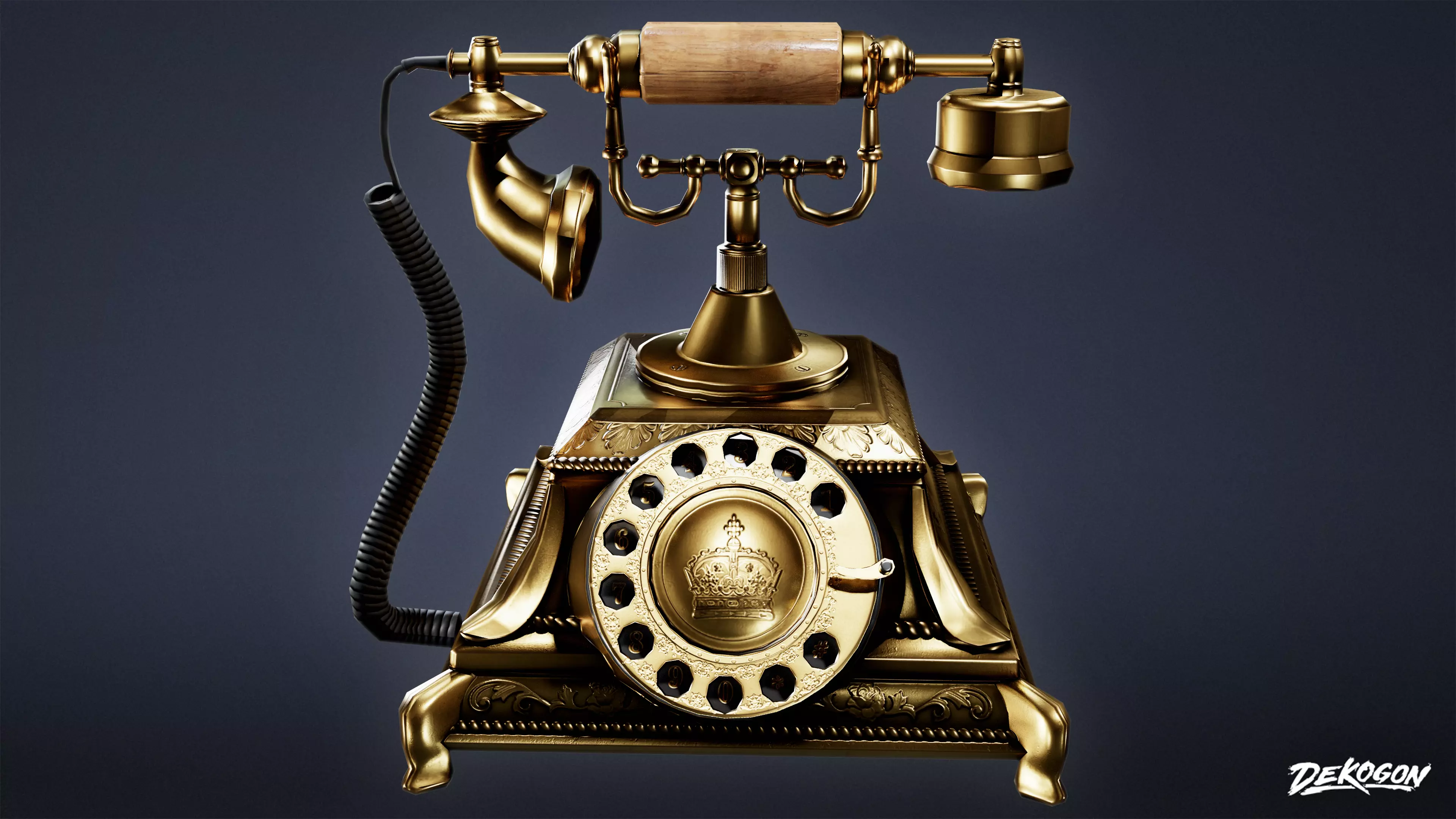 ATTIC - Phone 01 - LOW POLY Low-poly 3D model