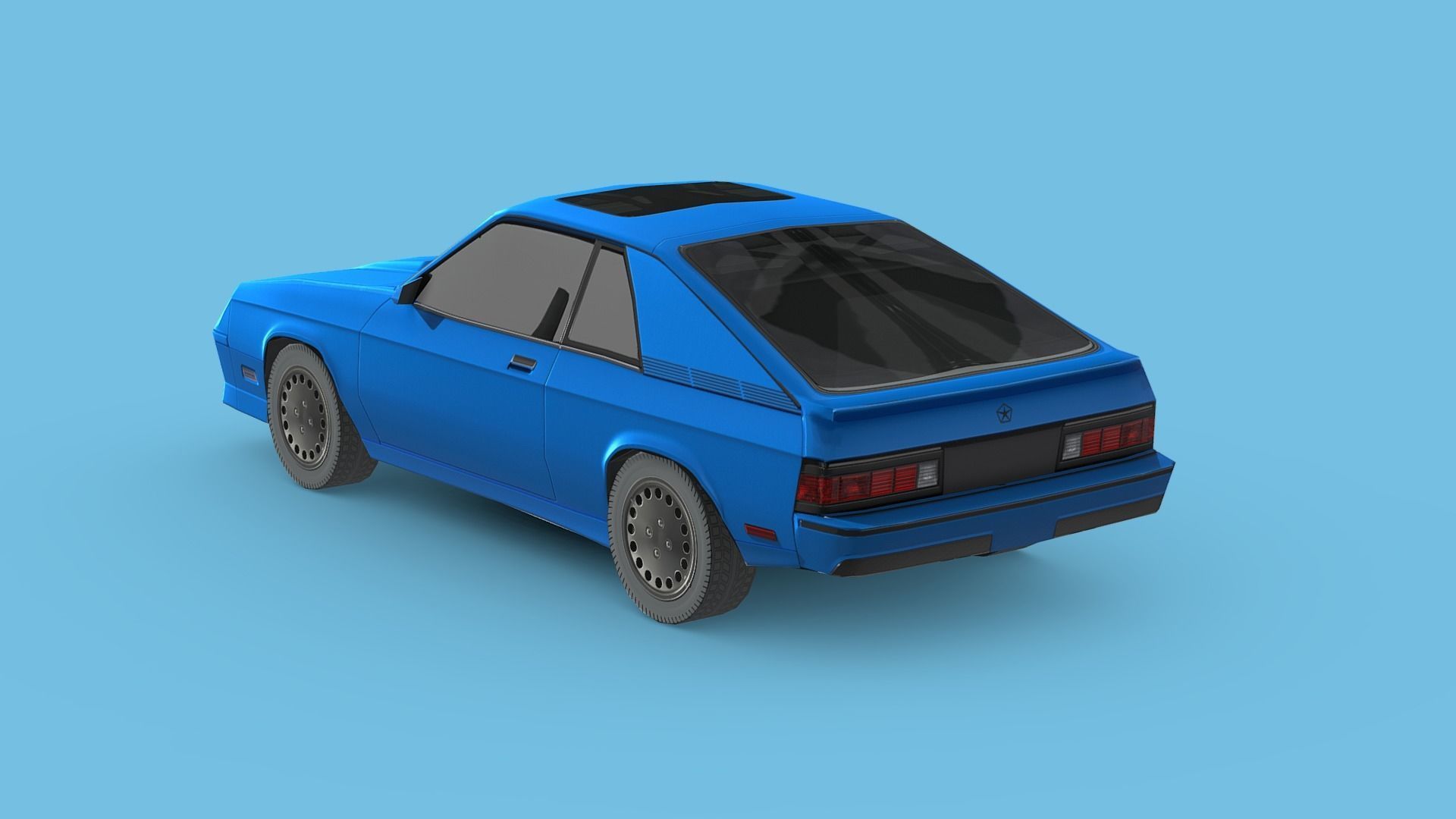 Dodge Charger L-body 1987 Low-poly 3D model_1