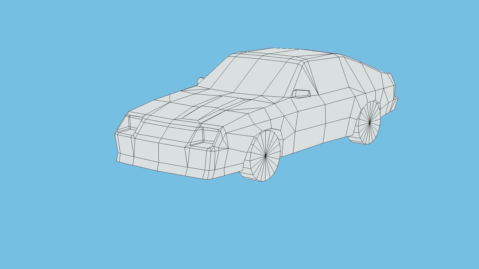 Dodge Charger L-body 1987 Low-poly 3D model_5