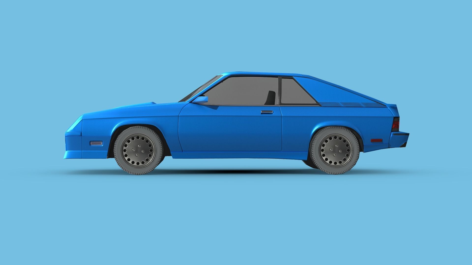 Dodge Charger L-body 1987 Low-poly 3D model_2
