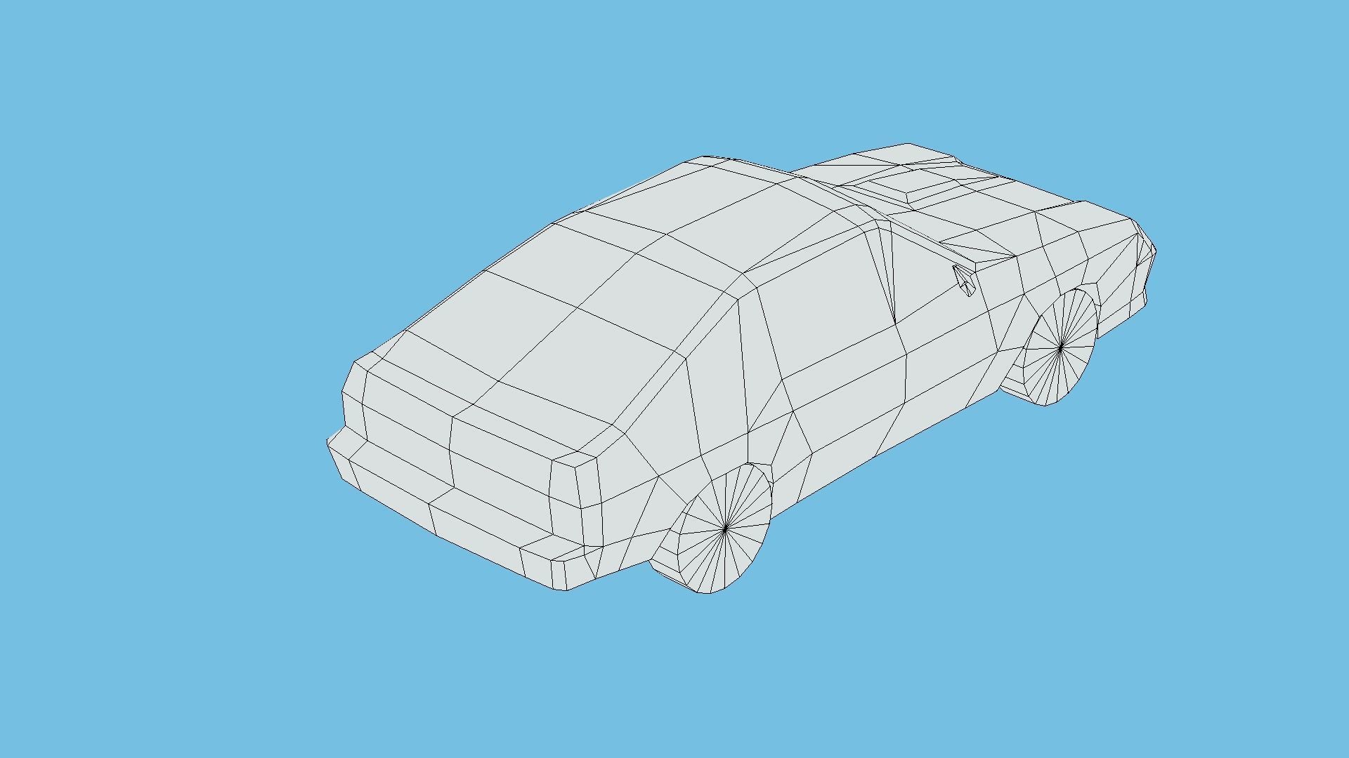 Dodge Charger L-body 1987 Low-poly 3D model_6