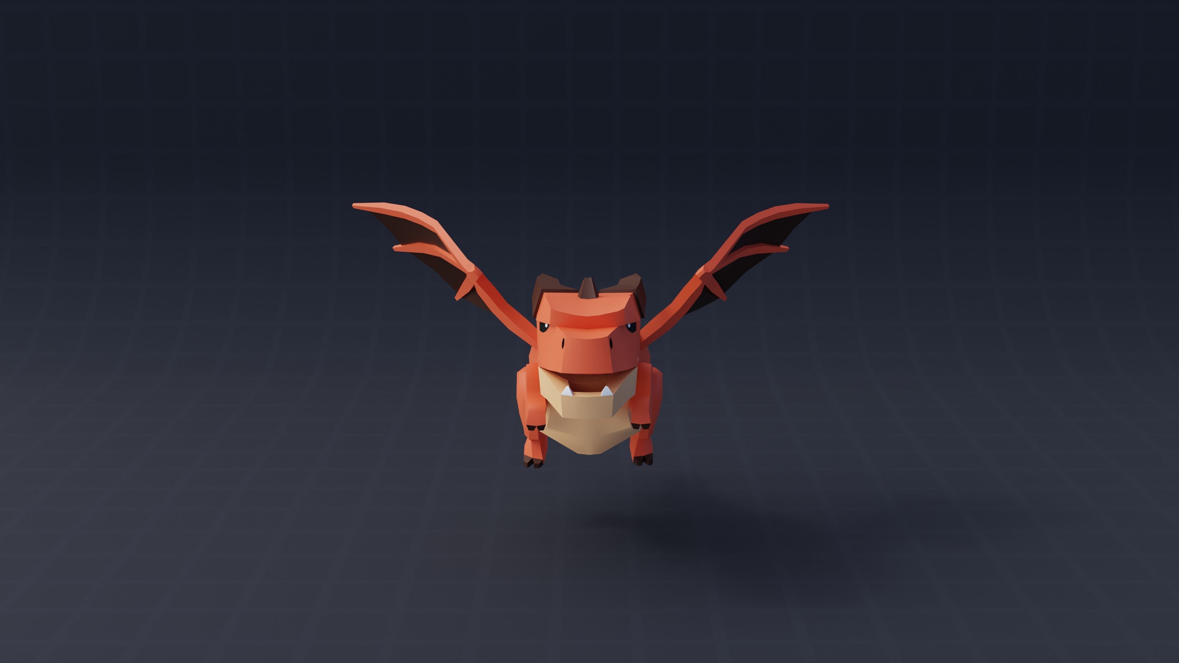 StylizedDragon Low-poly 3D model_1
