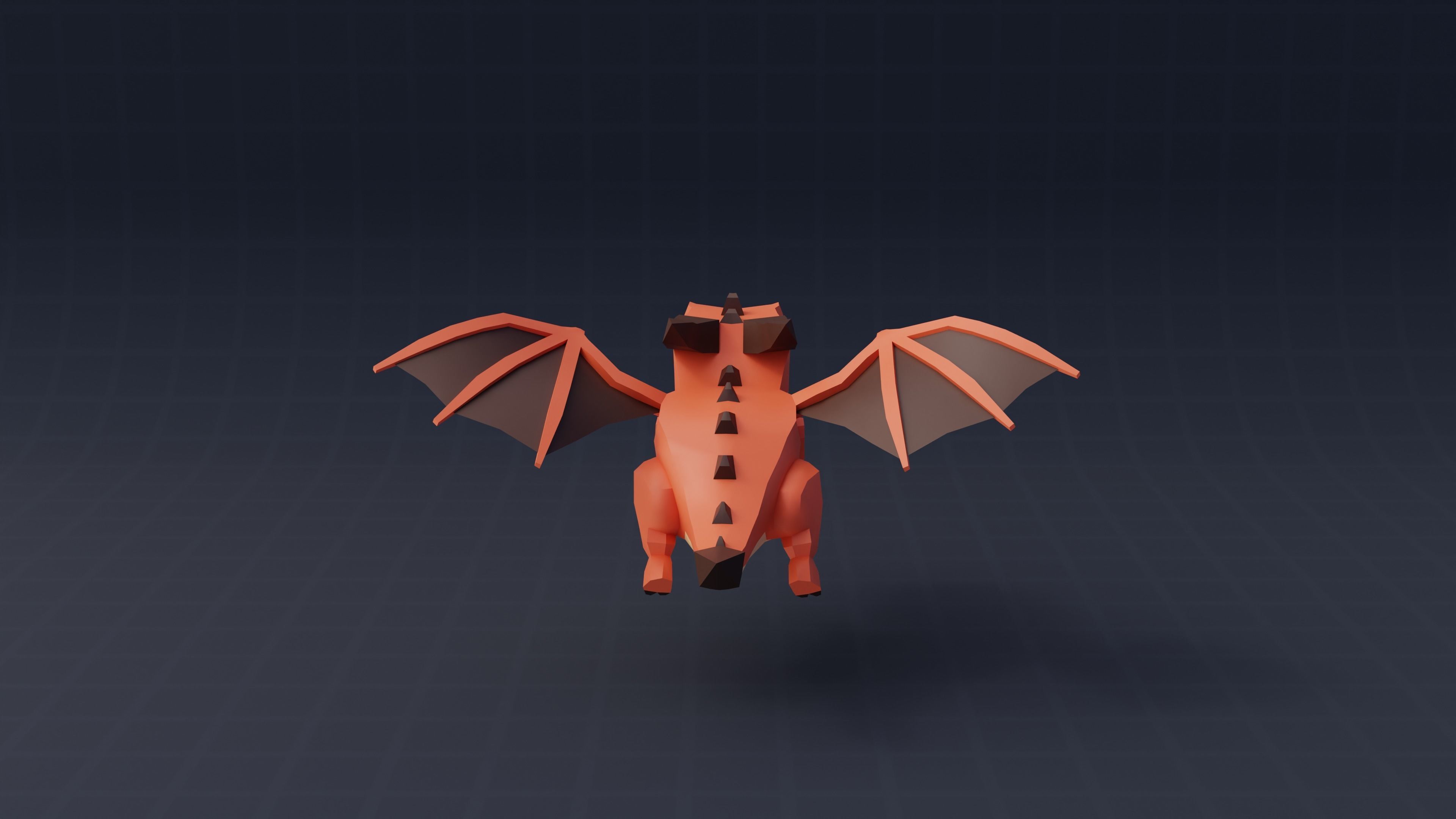 StylizedDragon Low-poly 3D model_2
