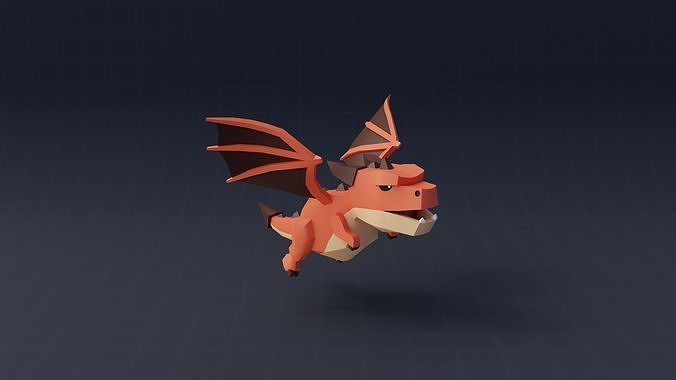 StylizedDragon Low-poly 3D model
