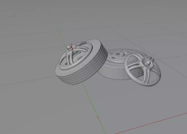 vehicle tires and rims 3D model
