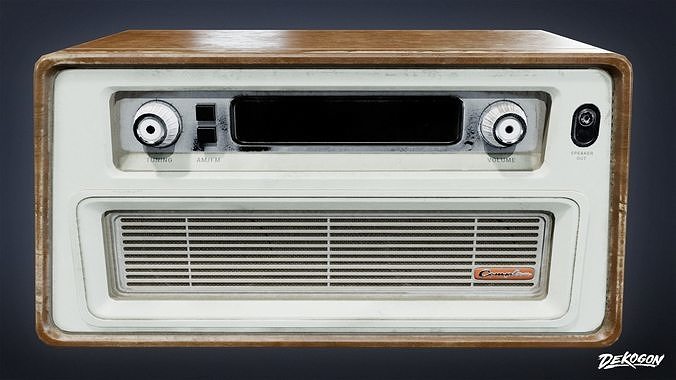 ATTIC - Radio 02 - LOW POLY Low-poly 3D model