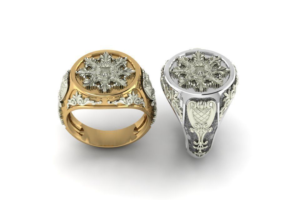 ring flower 3D print model_7