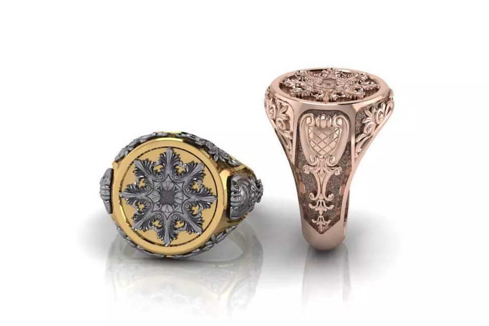 ring flower 3D print model_0