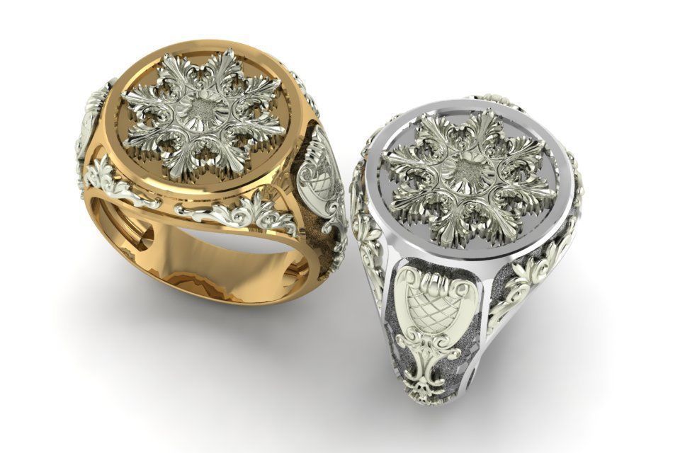 ring flower 3D print model_5