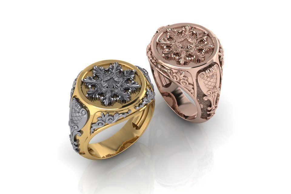 ring flower 3D print model_2