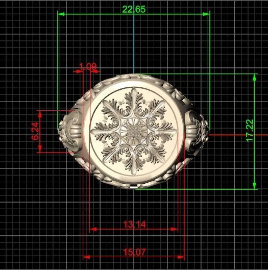 ring flower 3D print model_11