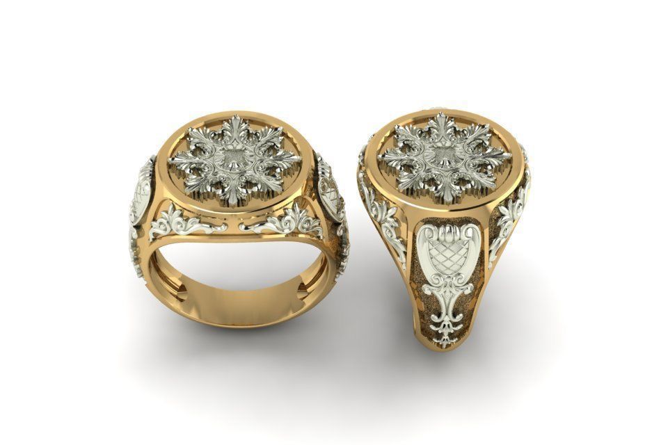 ring flower 3D print model_4