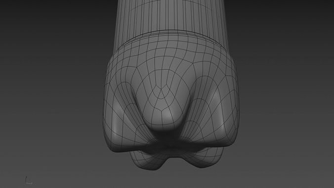 Pack 2 water bottles Low-poly 3D model 7