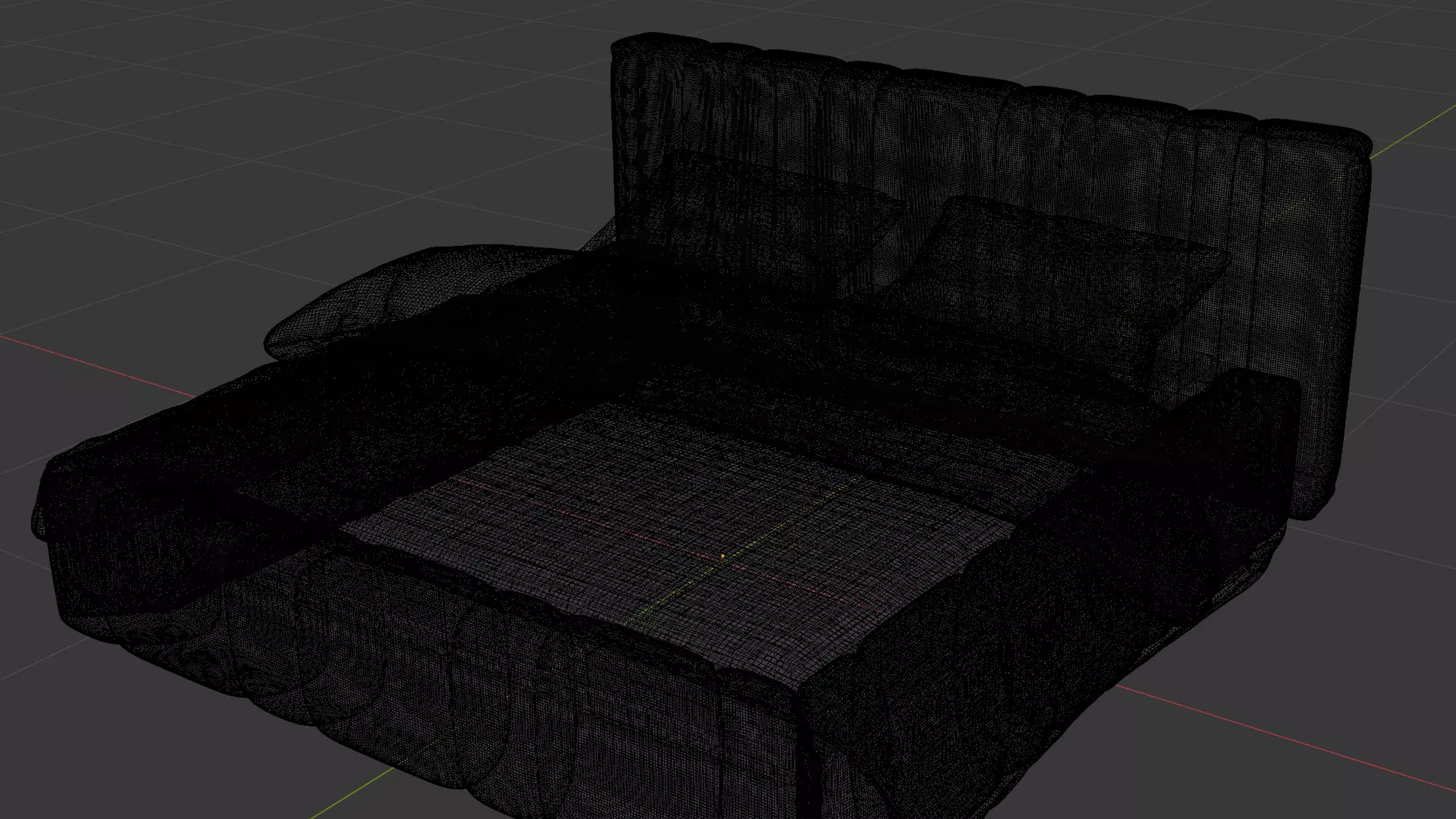 Double Bed 3D model_0