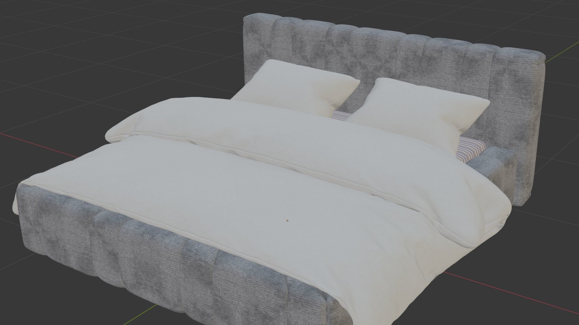 Double Bed 3D model_1