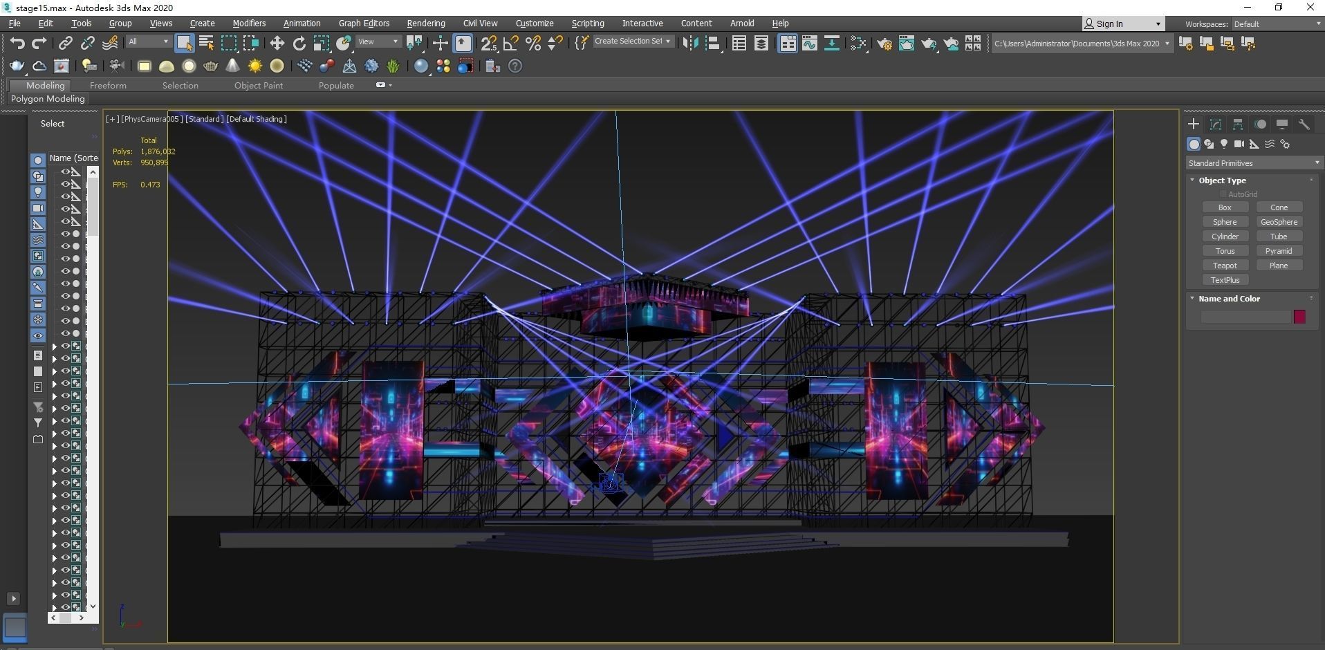 Music Festival Stage 02 Design 3D model_7