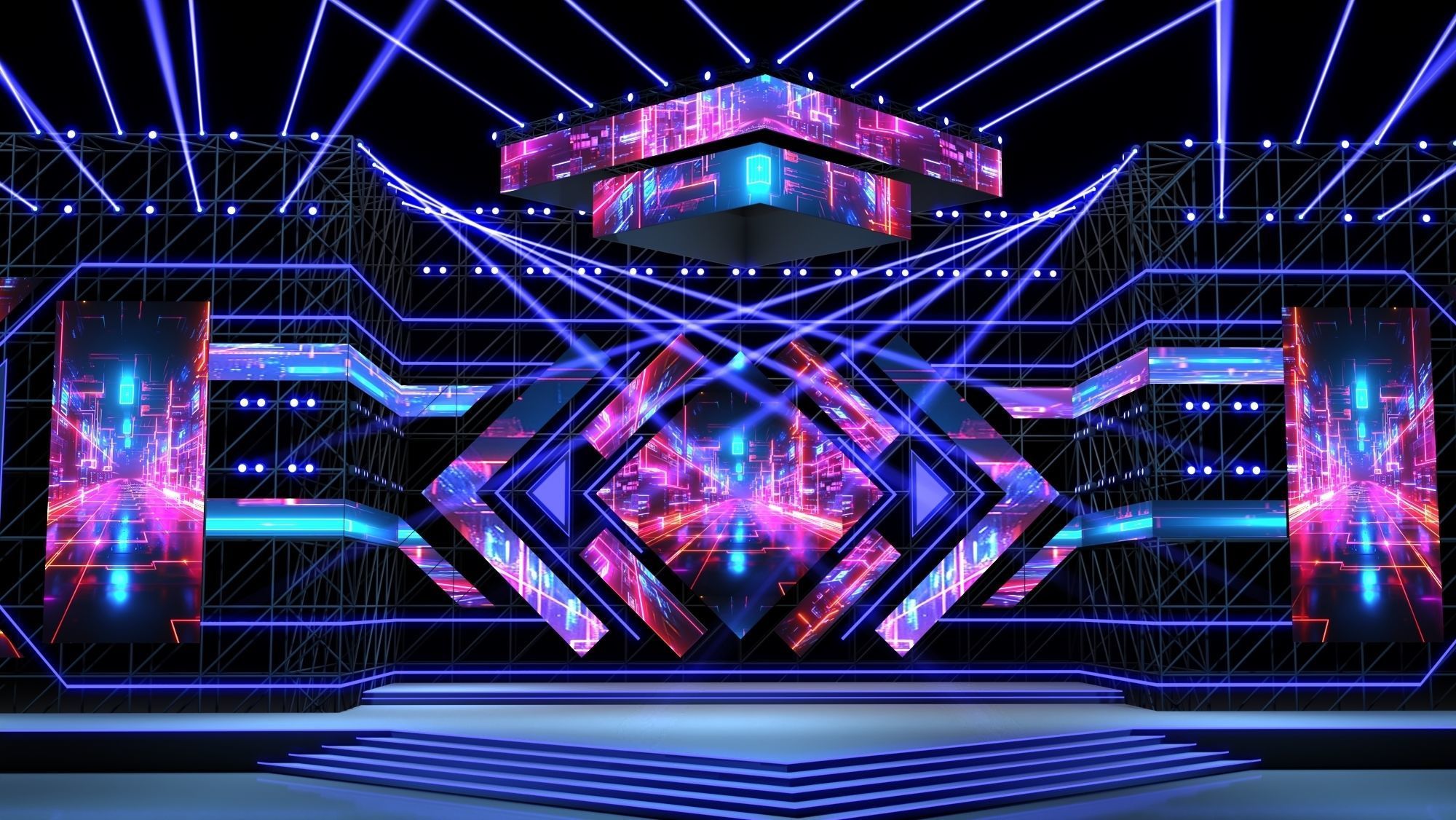 Music Festival Stage 02 Design 3D model_3