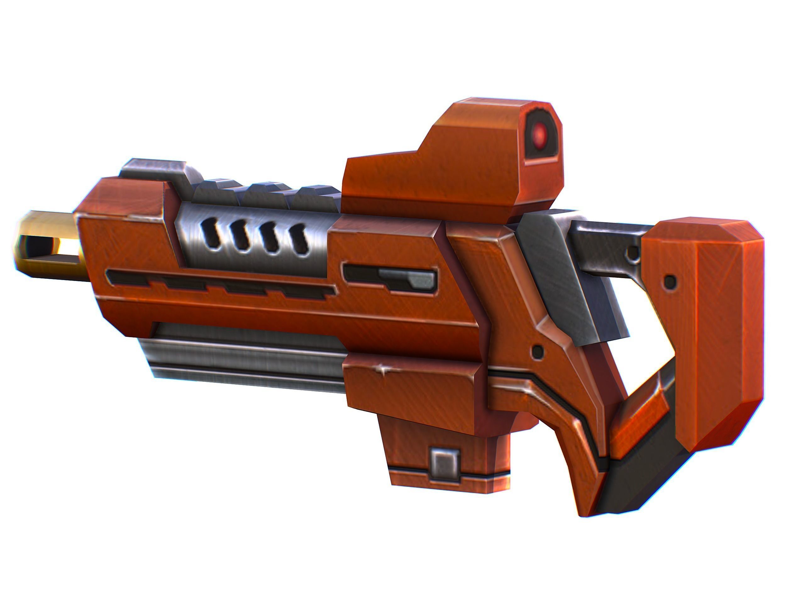 Assault rifle of the future weapon gun Nuff barrel blaster laser Low-poly 3D model_18