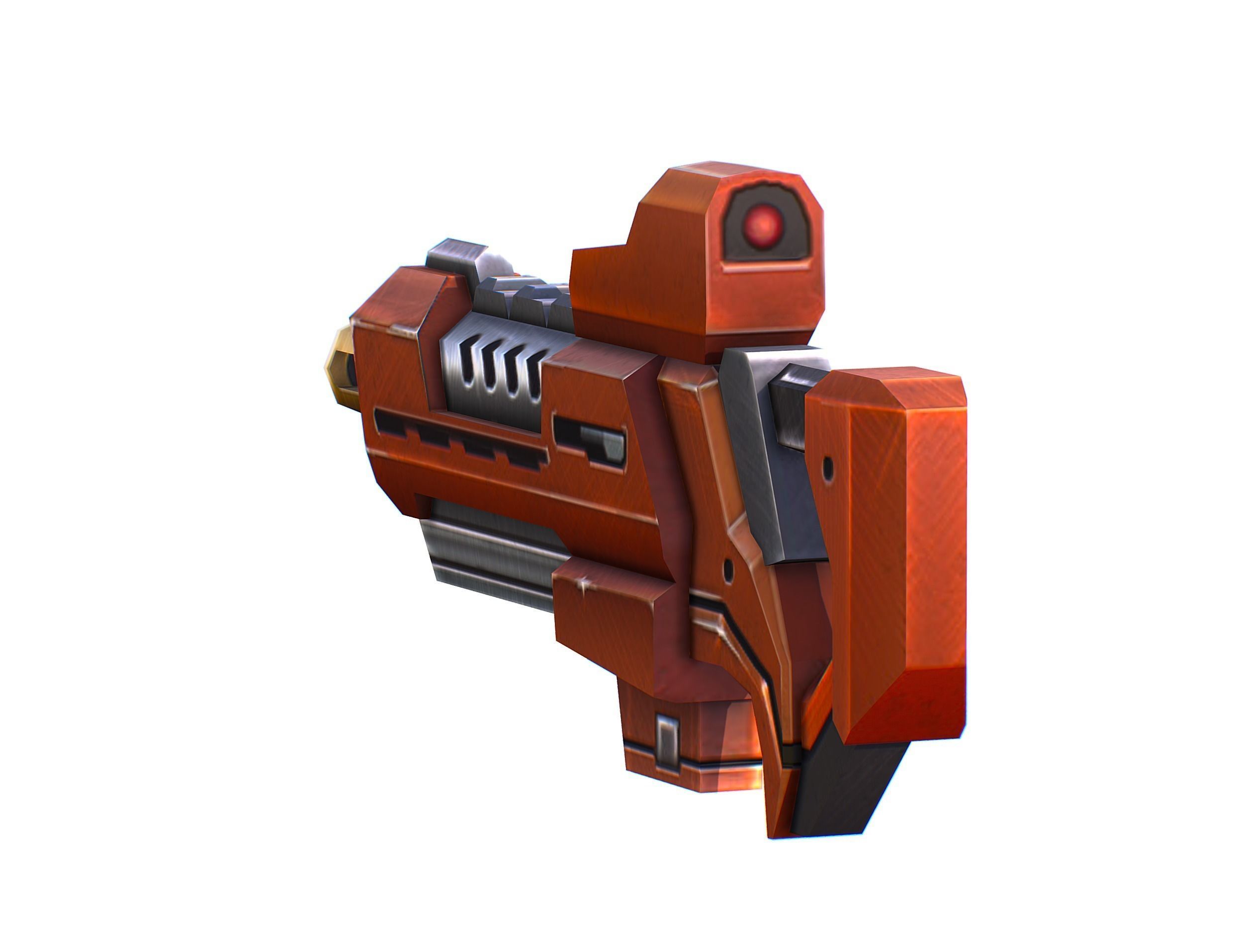 Assault rifle of the future weapon gun Nuff barrel blaster laser Low-poly 3D model_14