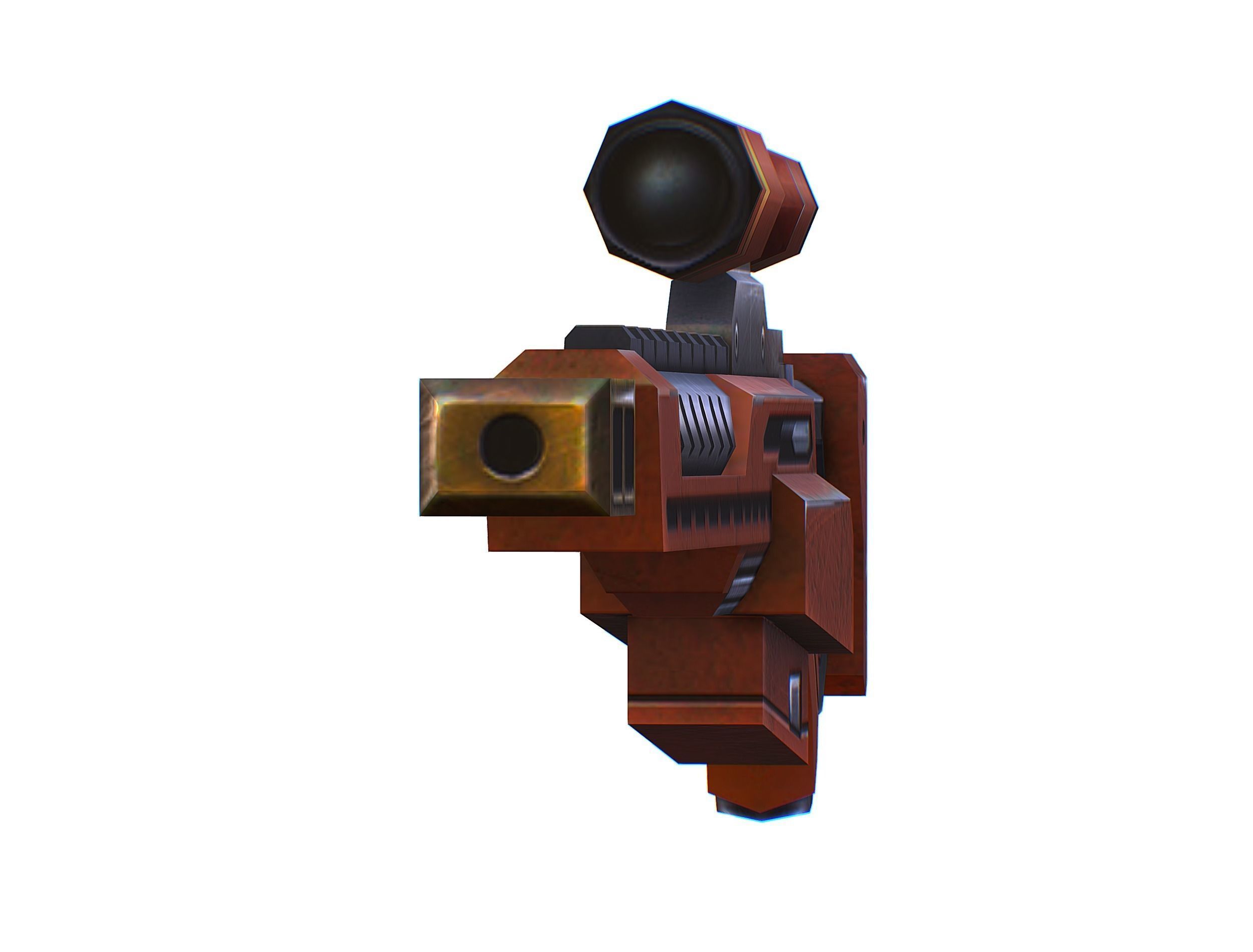 Sniper rifle of the future weapon barrel blaster laser arms Low-poly 3D model_28