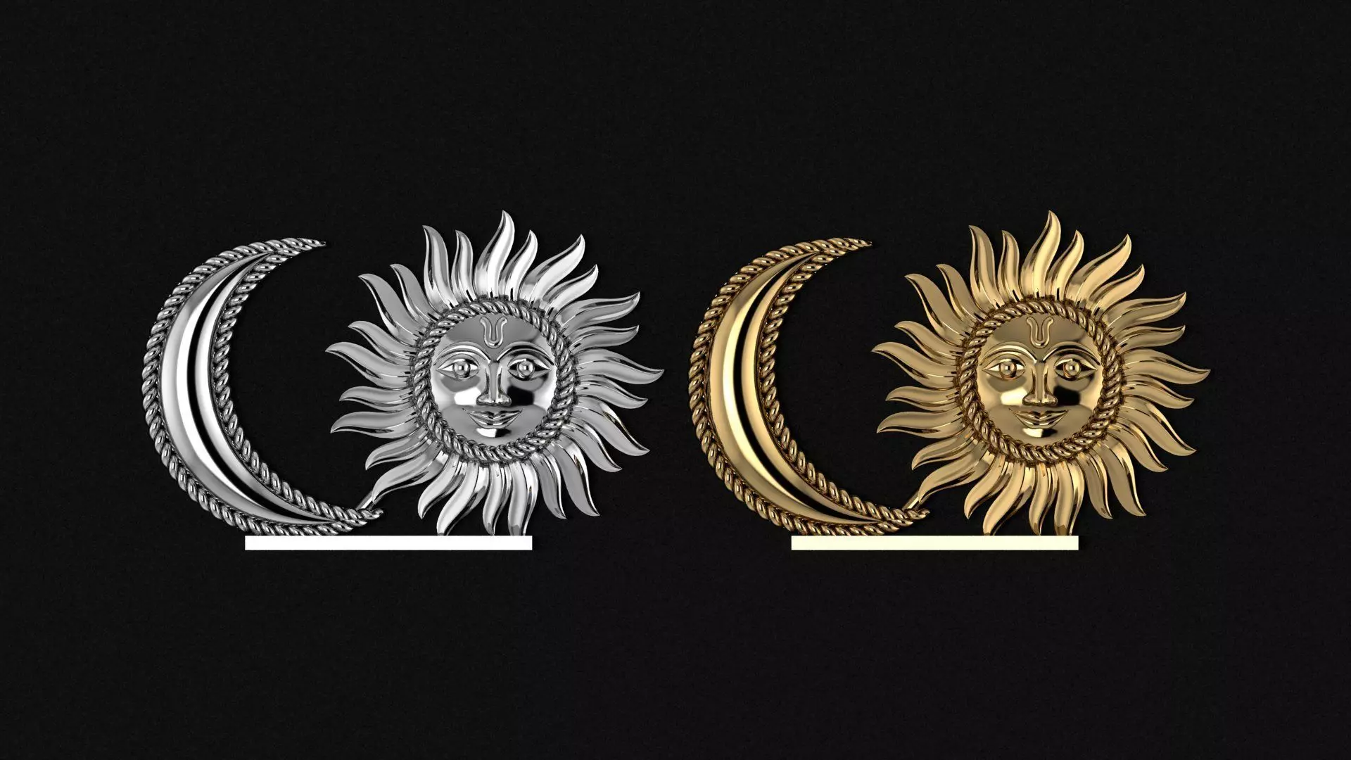 Sun moon idol  3D print model_0