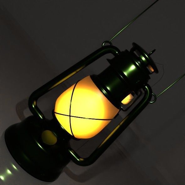old lantern 3D model_4