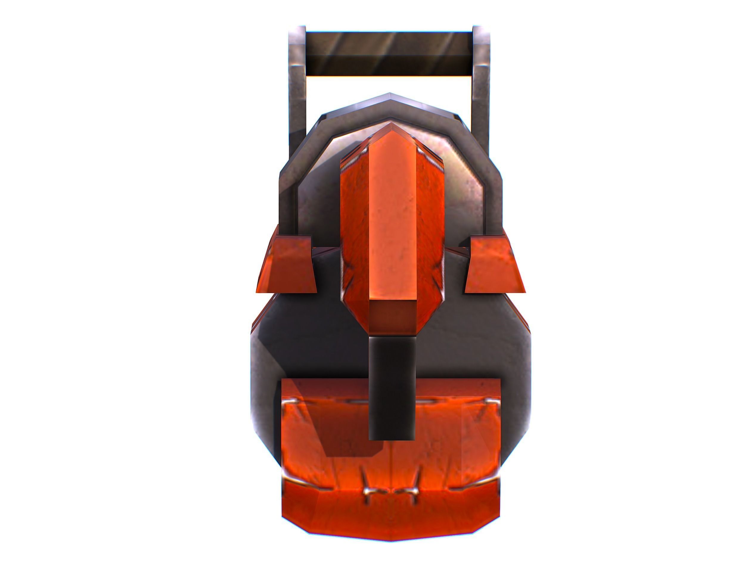 Assault heavy machine gun cannon naff barrel blaster laser arms Low-poly 3D model_38