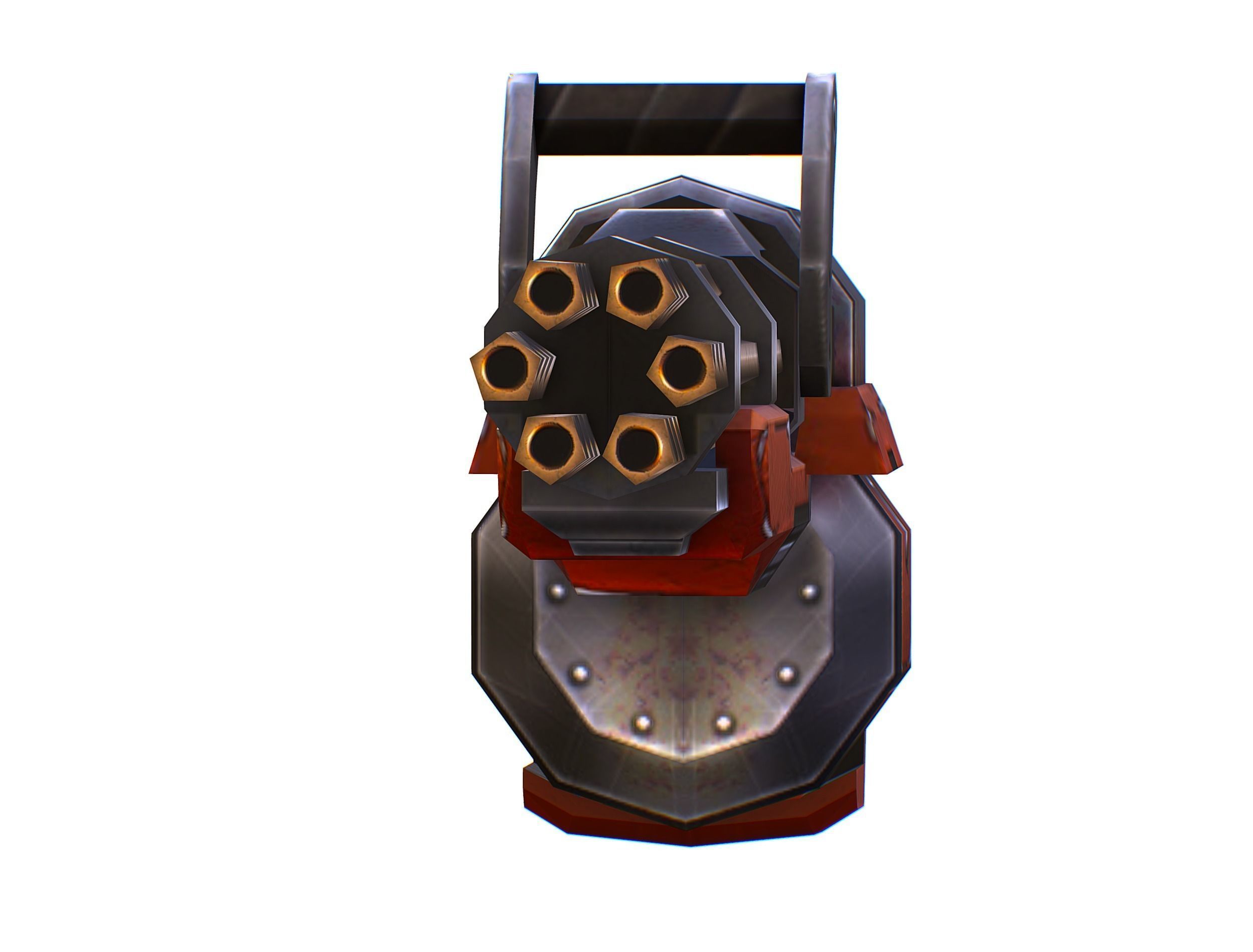 Assault heavy machine gun cannon naff barrel blaster laser arms Low-poly 3D model_26