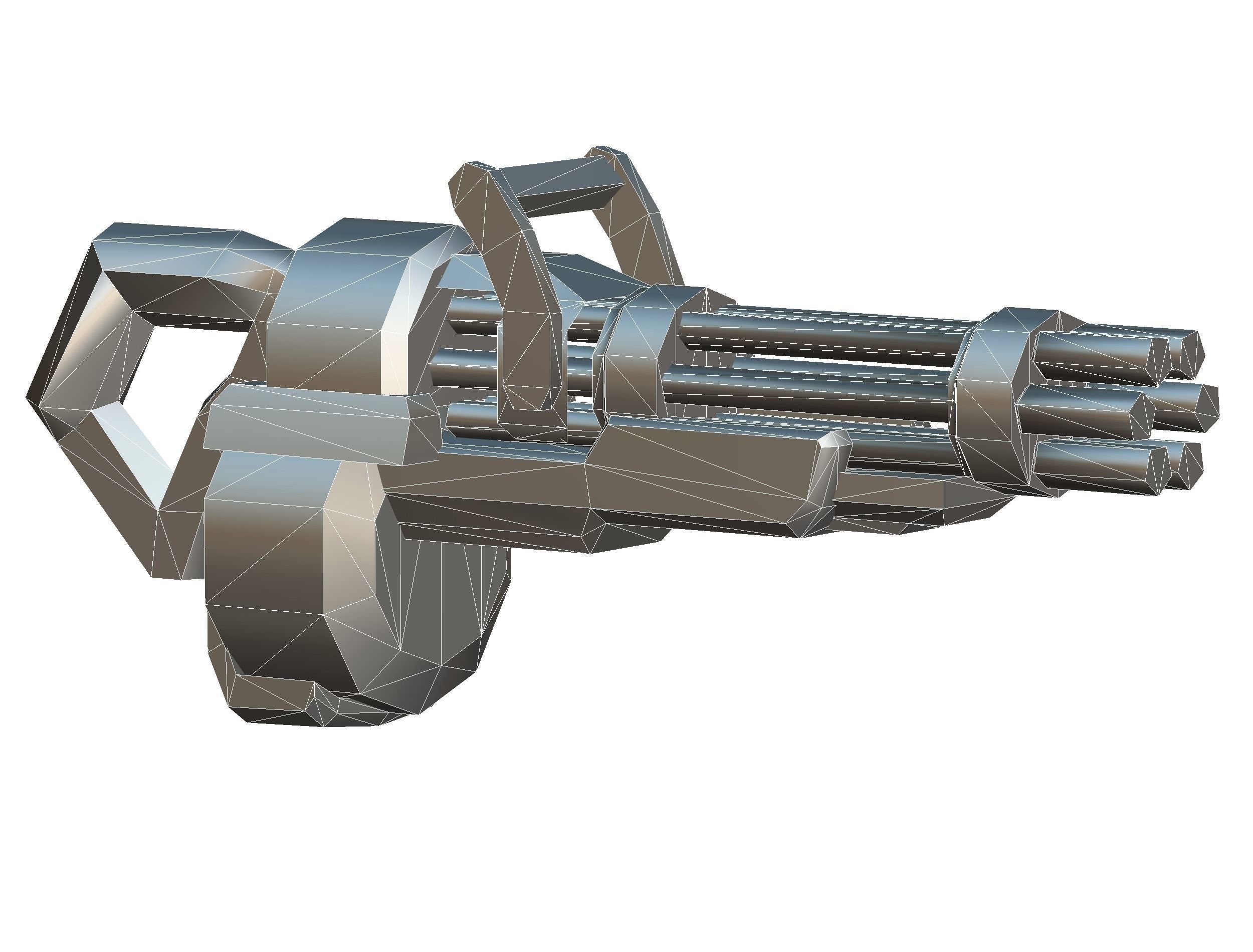 Assault heavy machine gun cannon naff barrel blaster laser arms Low-poly 3D model_40