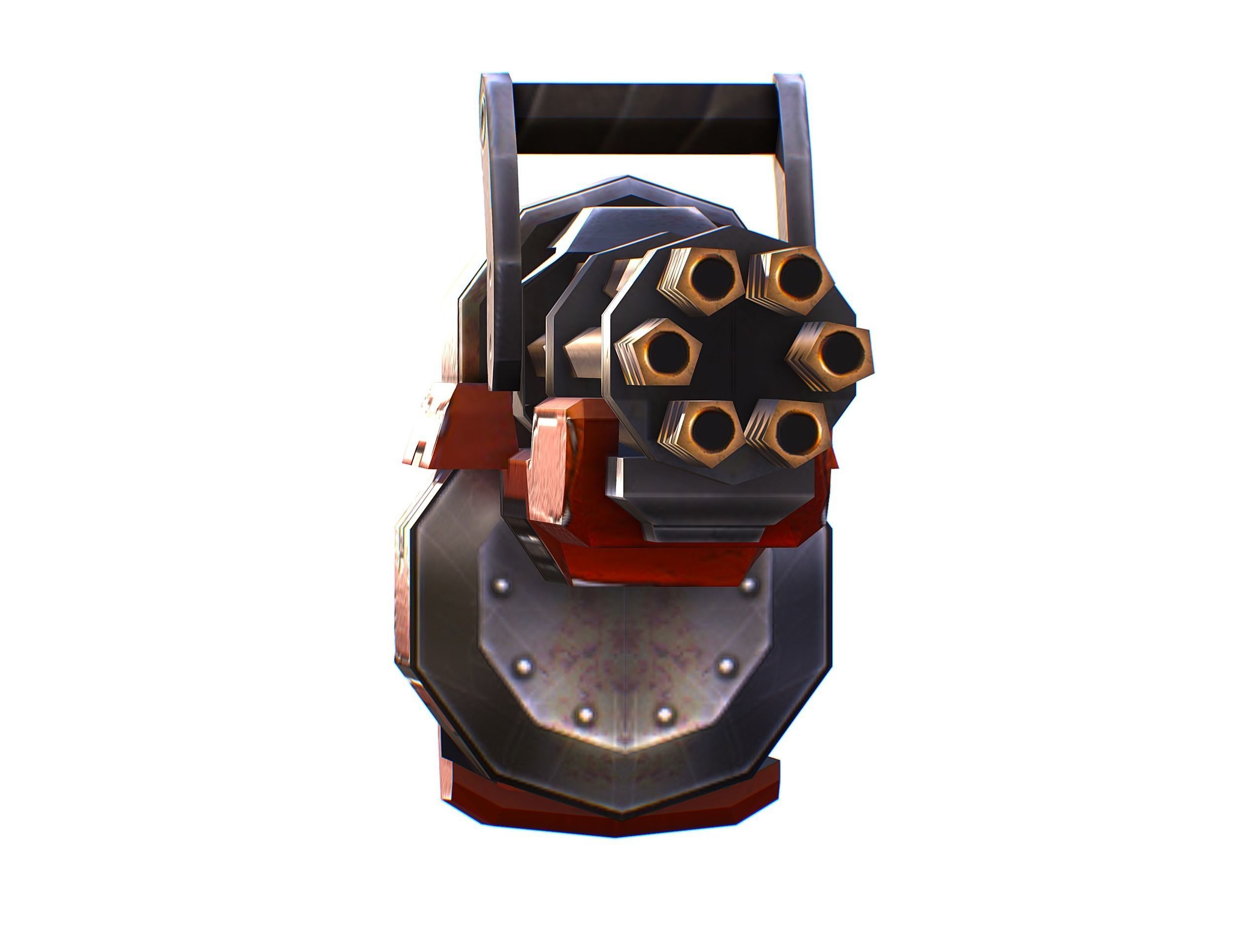 Assault heavy machine gun cannon naff barrel blaster laser arms Low-poly 3D model_27