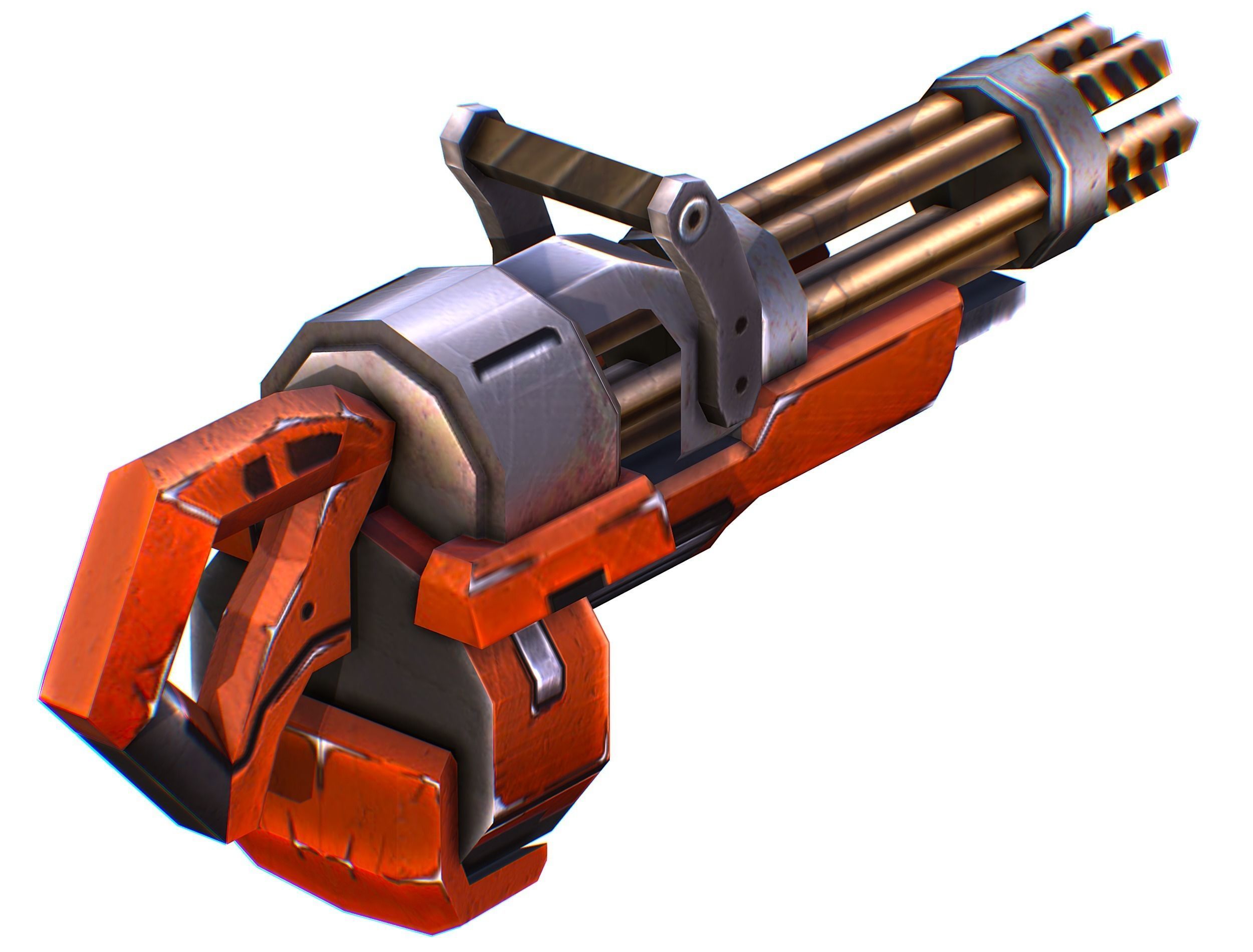 Assault heavy machine gun cannon naff barrel blaster laser arms Low-poly 3D model_34