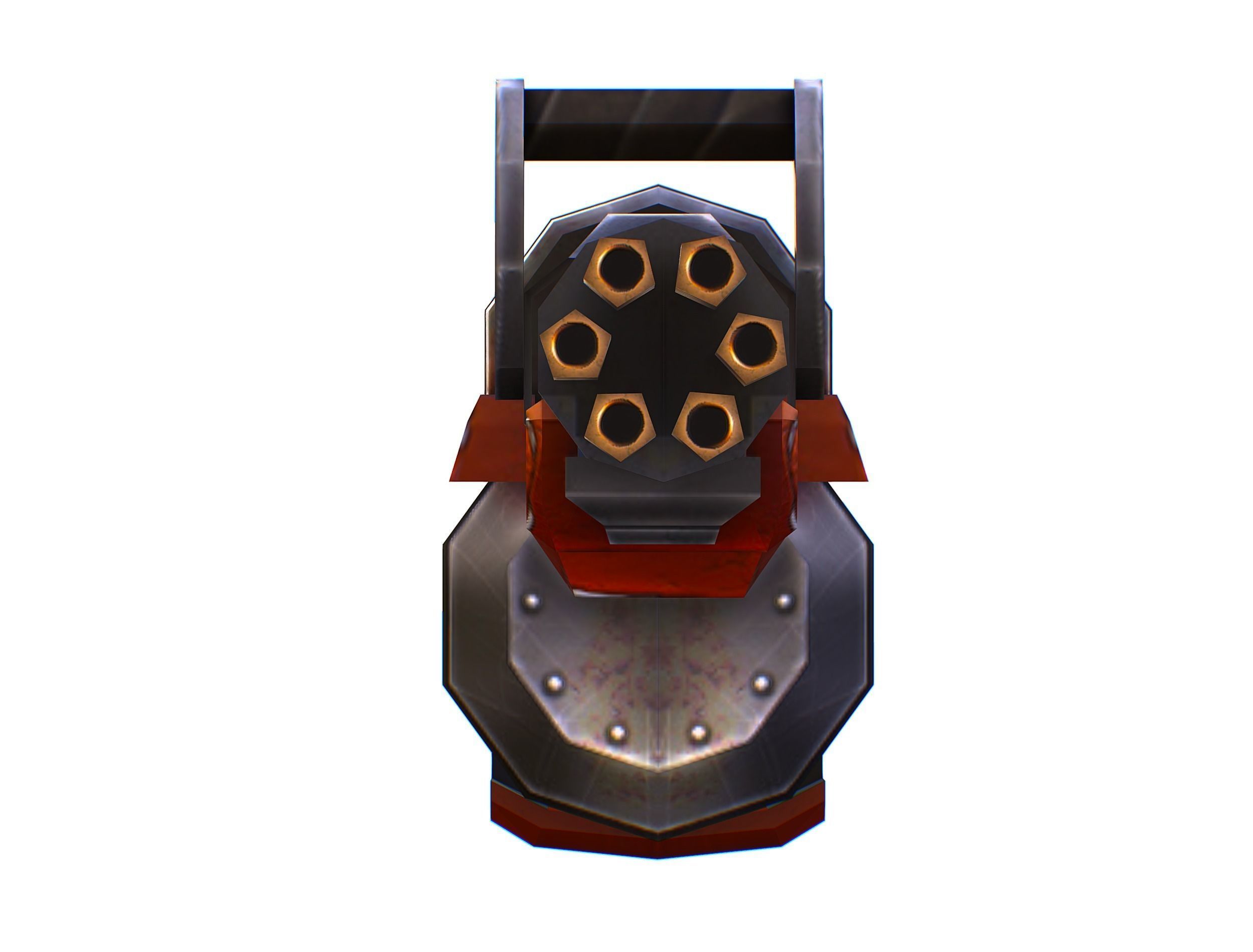 Assault heavy machine gun cannon naff barrel blaster laser arms Low-poly 3D model_36