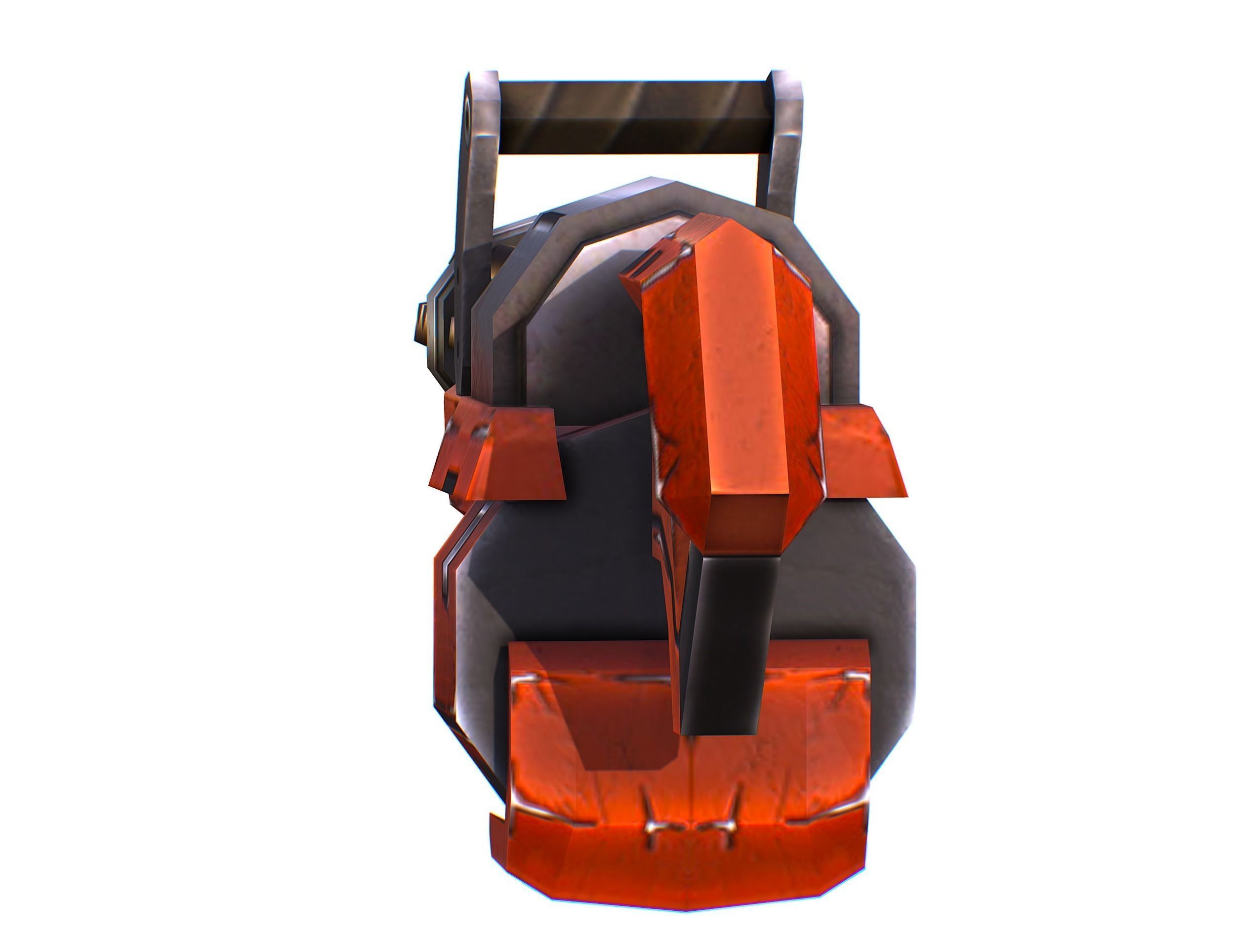 Assault heavy machine gun cannon naff barrel blaster laser arms Low-poly 3D model_13