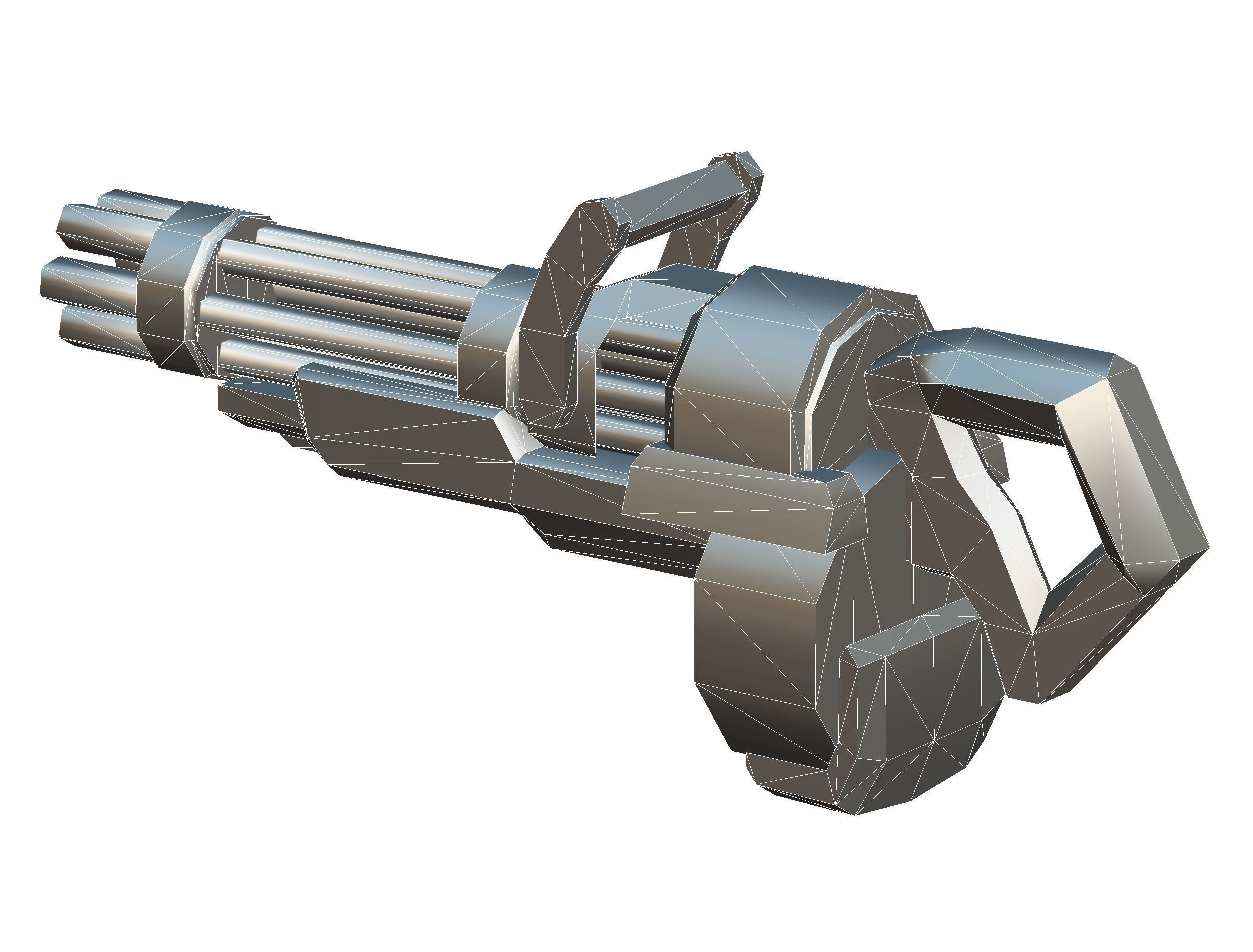 Assault heavy machine gun cannon naff barrel blaster laser arms Low-poly 3D model_42